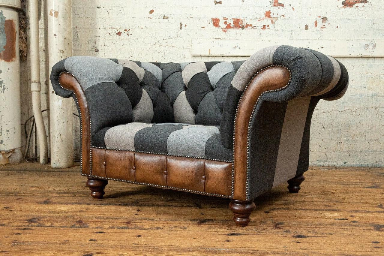 Xlmoebel Chesterfield-Sessel Chesterfield Einzel-Sessel im klassischen Design aus England (1-St., Sofa 1,5 Sitzer), Hergestellt in Europa
