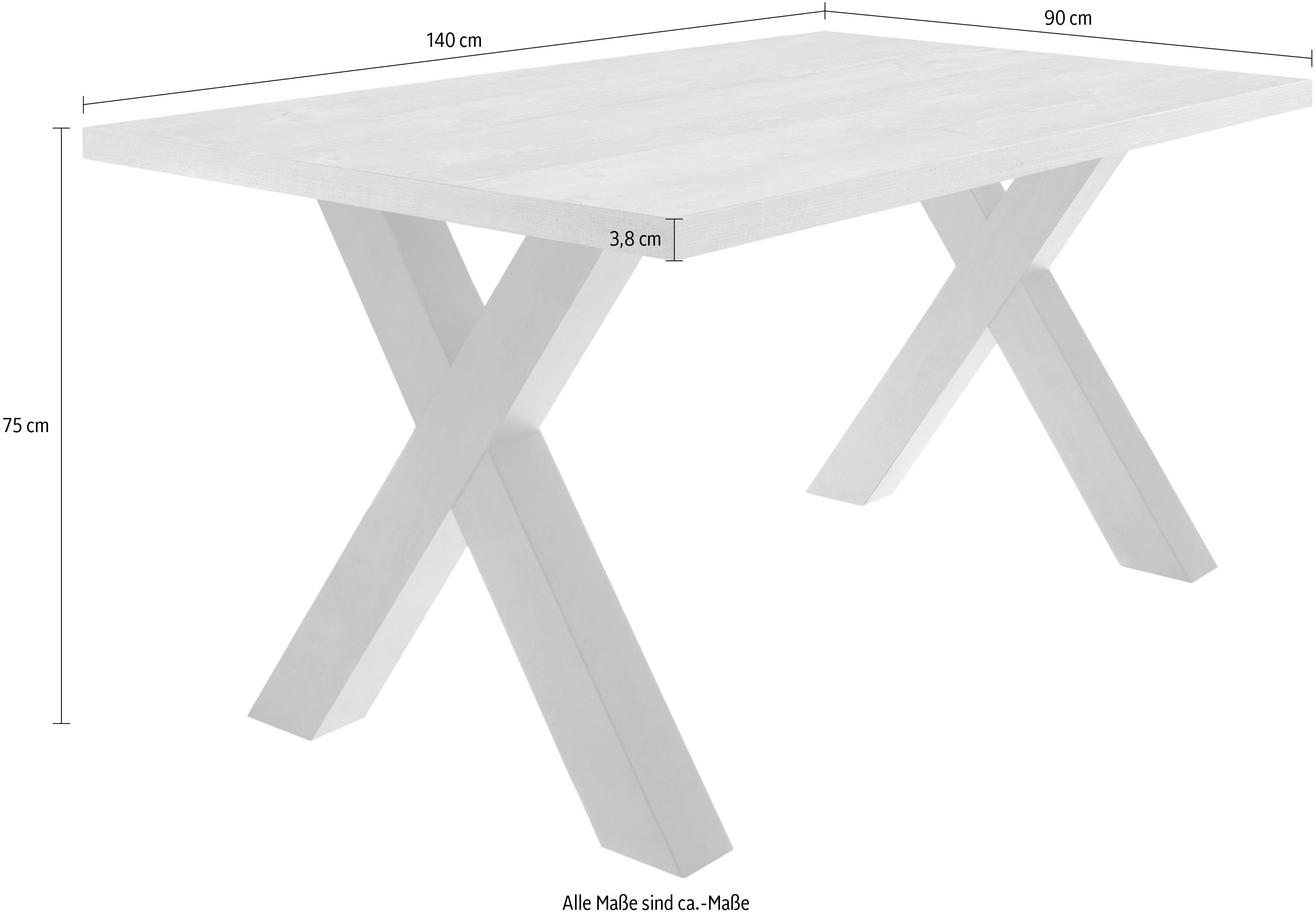 Tischplatte: Mäusbacher Graphitfarben Gestell Esstisch in Mister, X-Form
