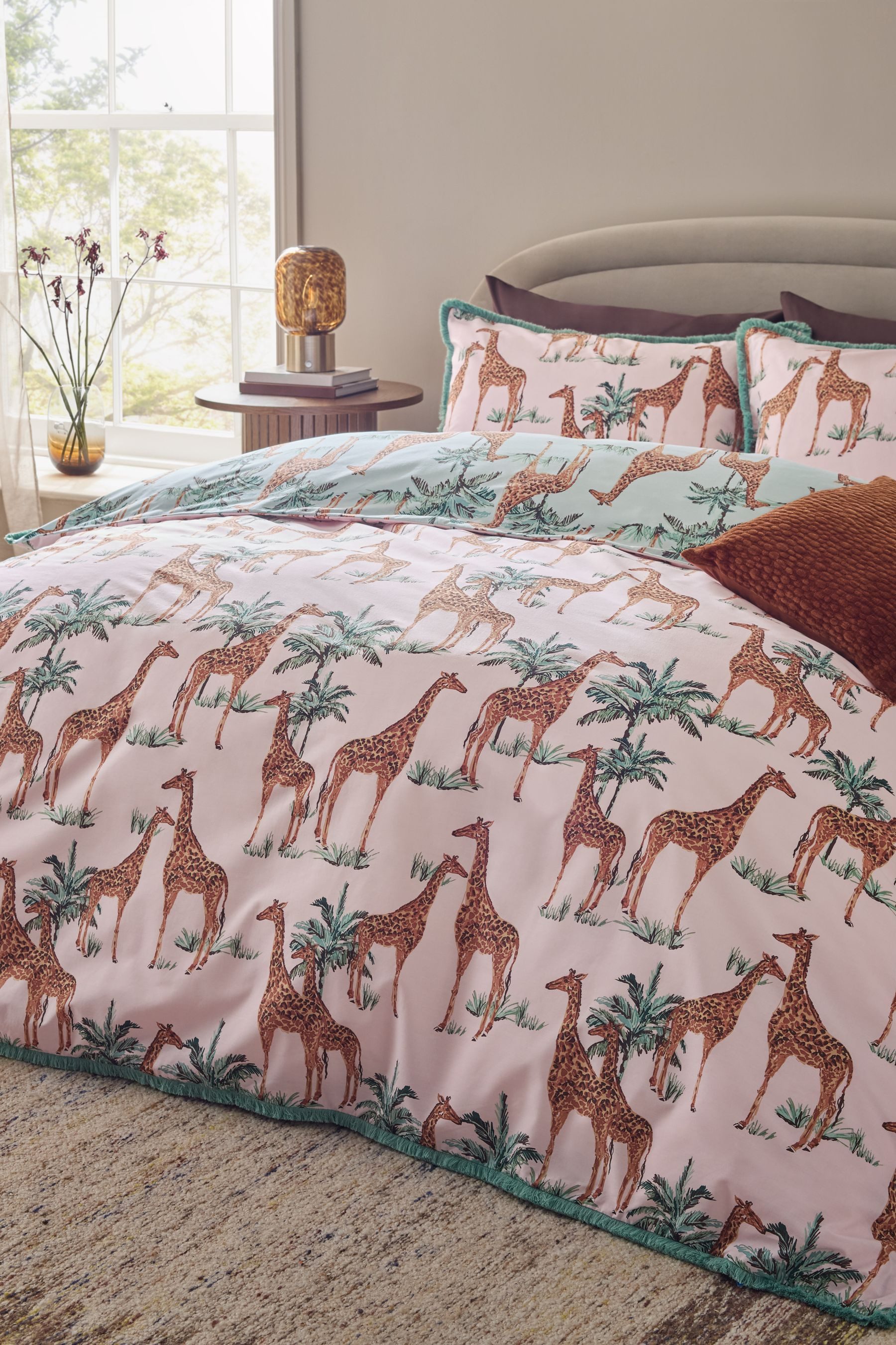 Next Bett-Set Wendbare mit Bettgarnitur, Giraffe, Bezug: Polyester (recycelt), Baumwolle