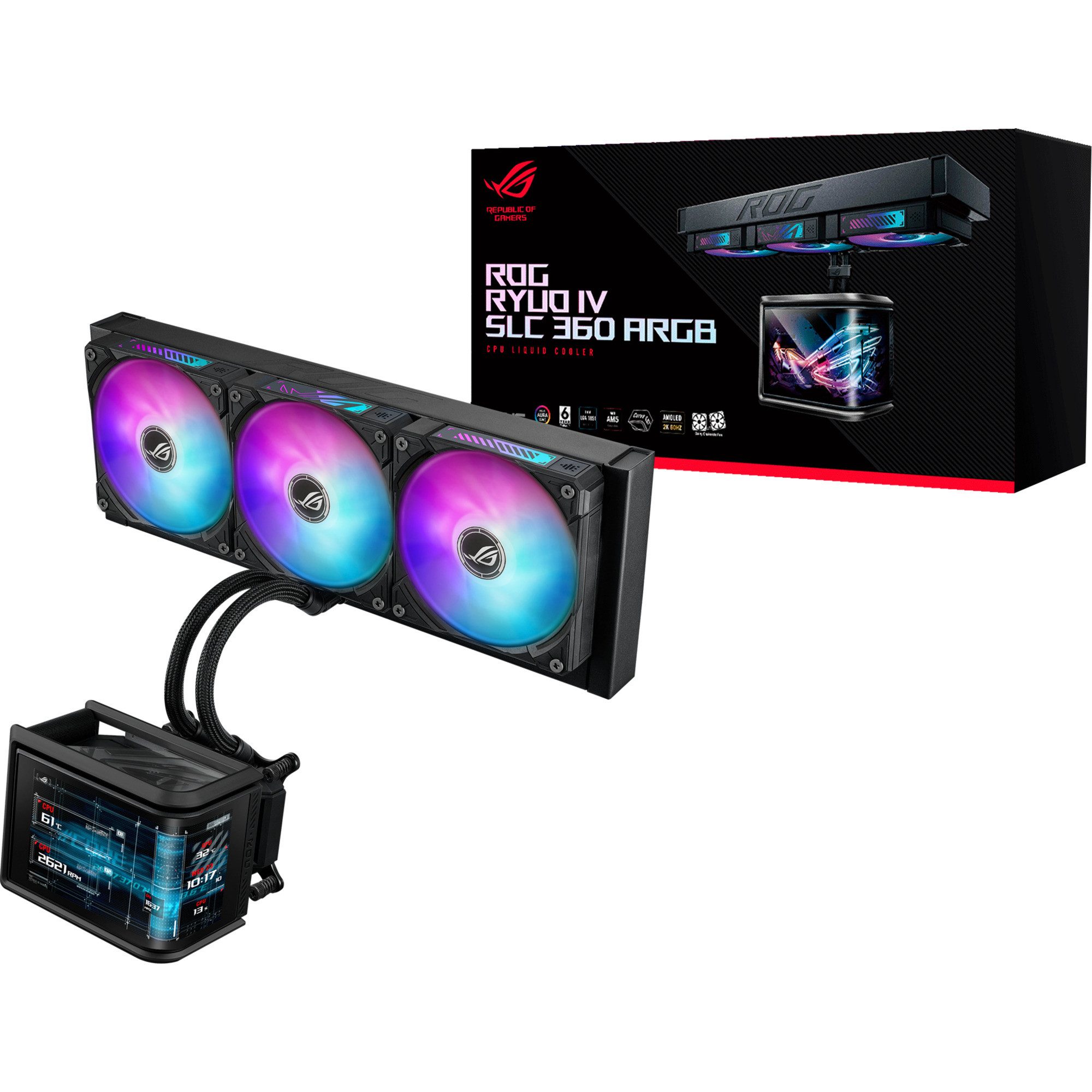 Asus CPU Kühler ASUS ROG Ryuo IV SLC 360 ARGB, Wasserkühlung