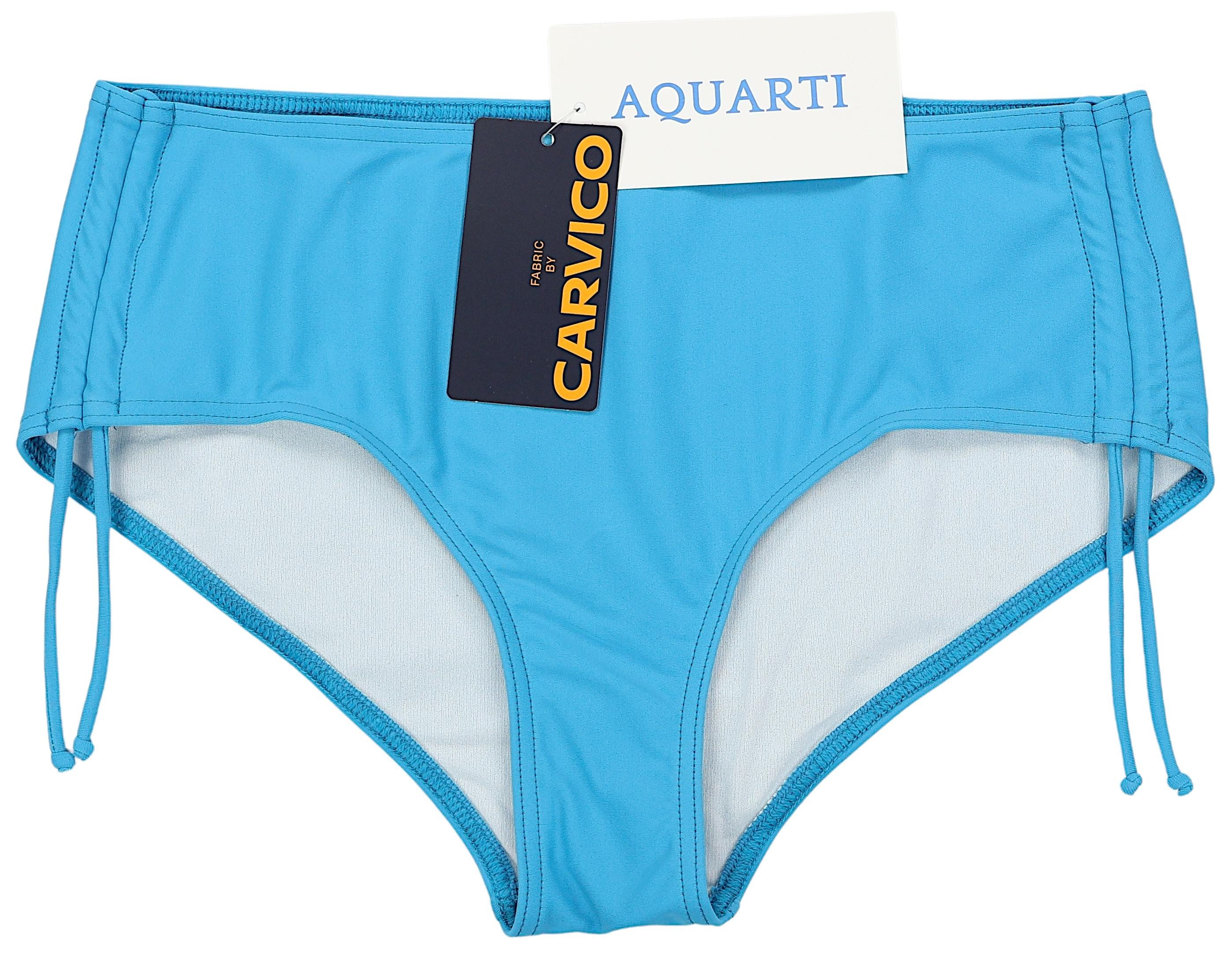 Aquarti Bikini-Hose Aquarti Damen Bikinihose mit Raffung und Schnüren – Bild 3 von 5