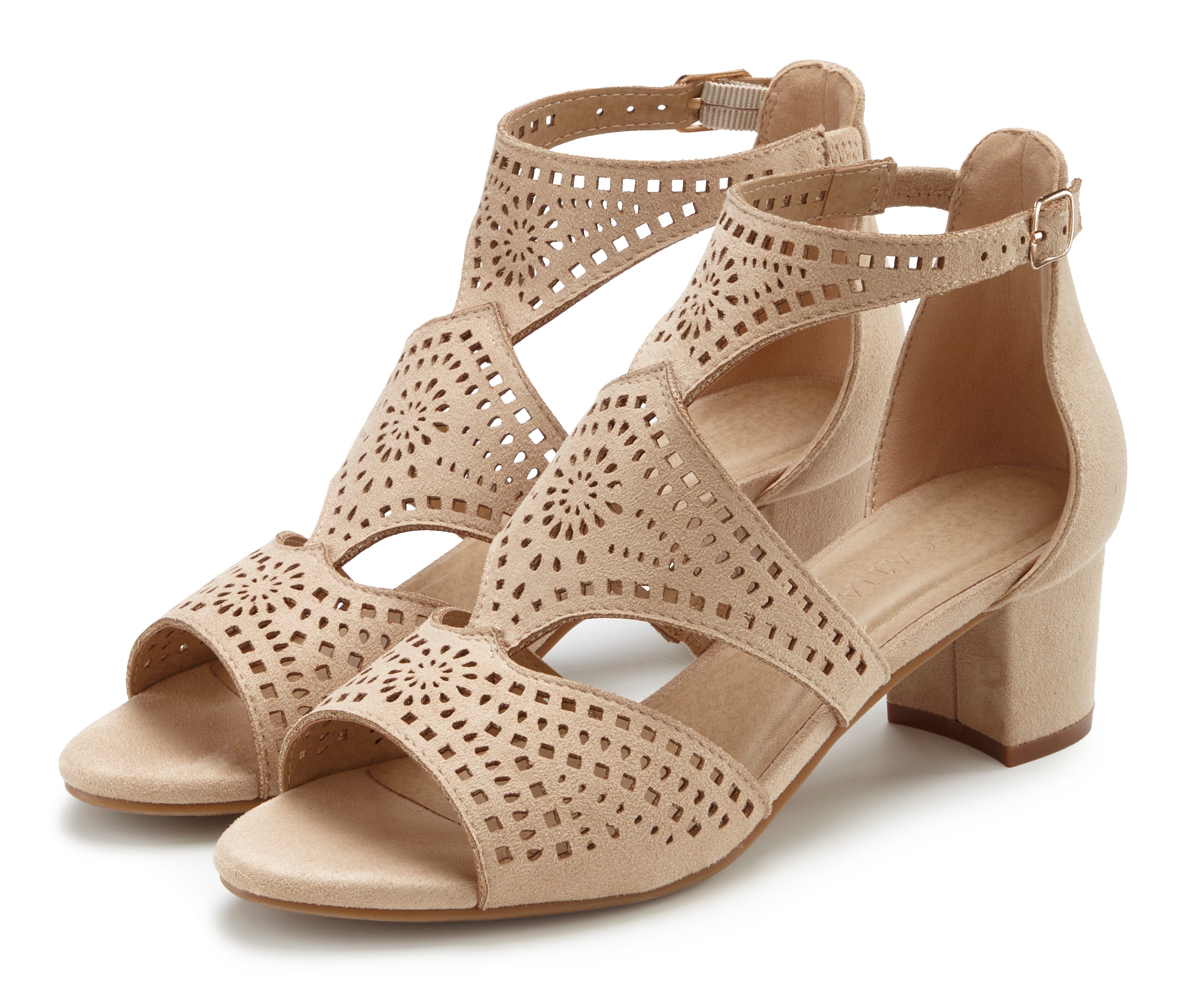 LASCANA Sommerschuh Riemchensandalette Sandalette, Sommerschuh mit Cut-Outs günstig online kaufen