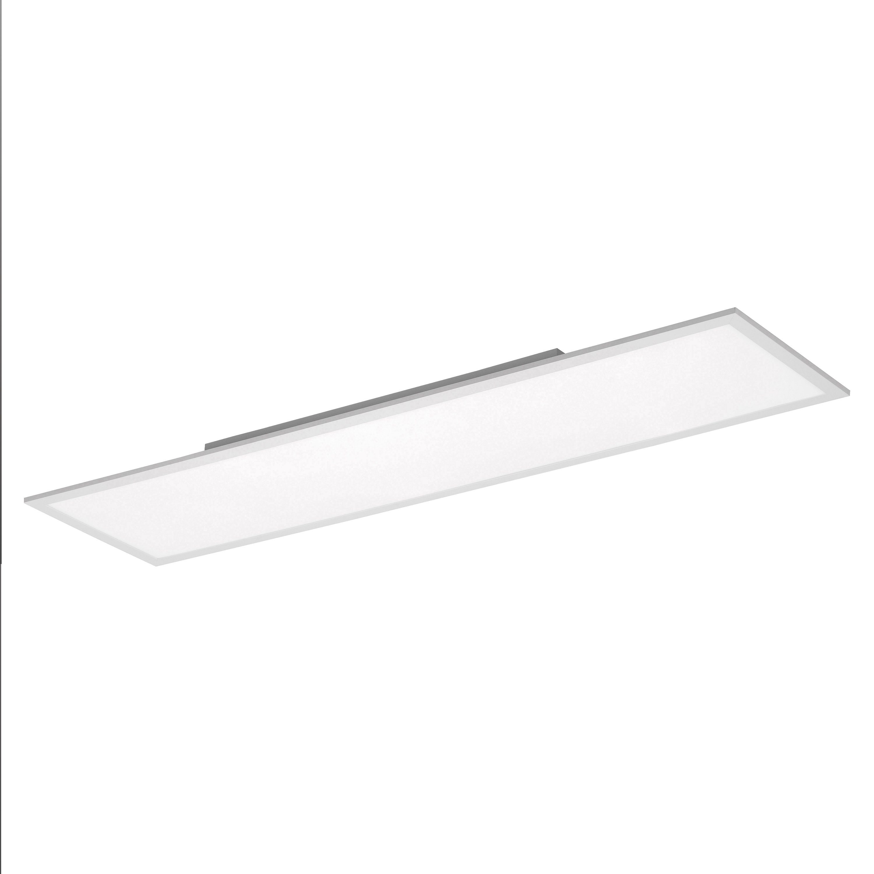 SellTec LED Deckenleuchte LED Panel FLAT 120x30cm, Angenehmes, blendfreies  Licht durch weiße Kunststoffabeckung, 1xLED-Board/ 40 Watt, neutralweiß,  Lichtfarbe tageslichtweiß, rechteckig, 4000 Lumen