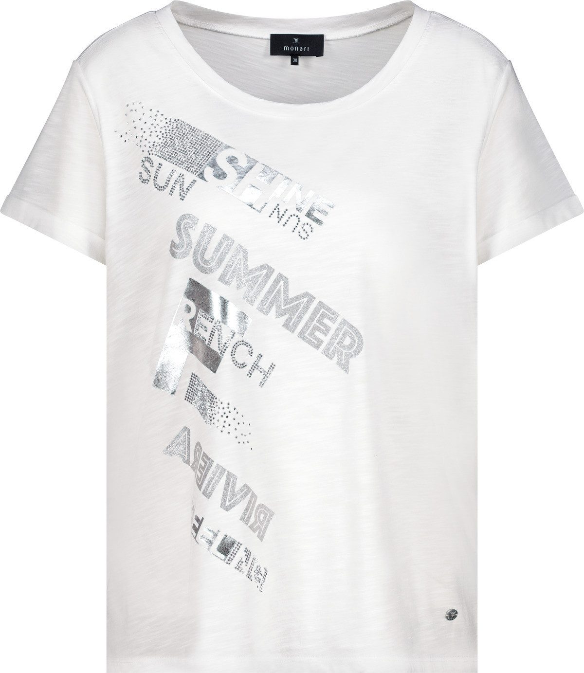 Monari T-Shirt mit Schmuckschrift günstig online kaufen