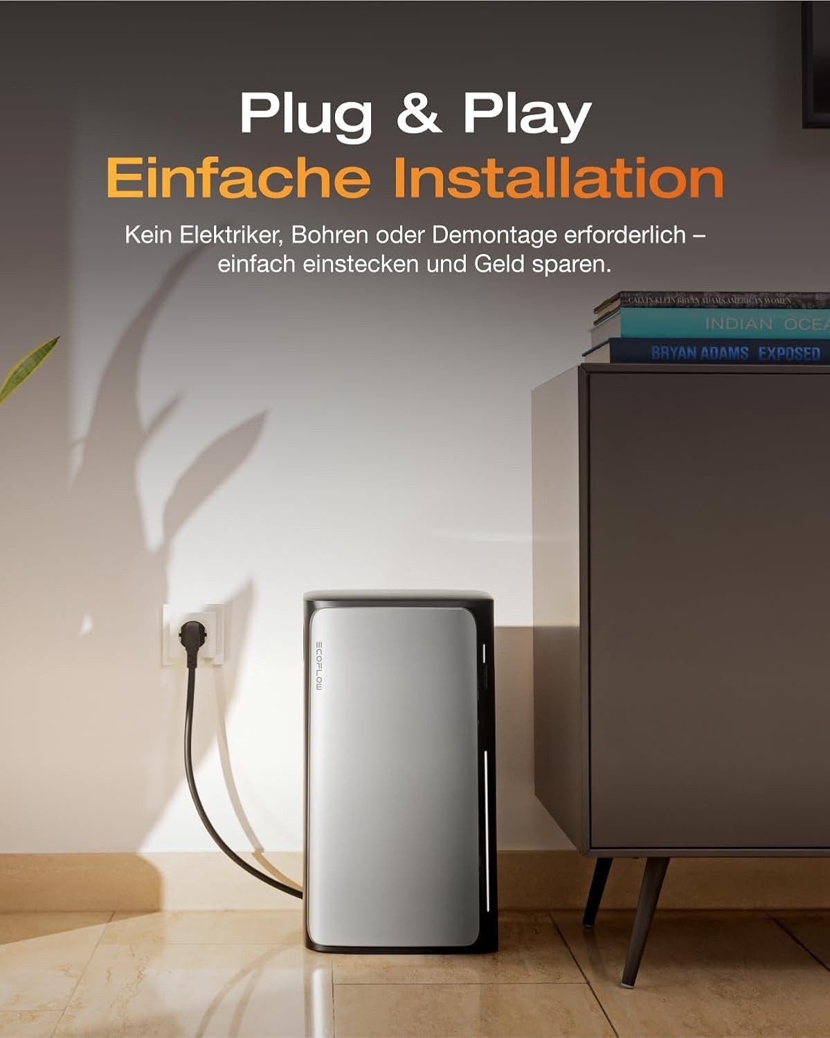 Ecoflow Balkonkraftwerk EcoFlow STREAM AC Pro Komplettset mit 1,92kWh Speicher und 1000Wp, (inkl. 2×500Wp Sunpro Solarmodule und 800W Wechselrichter, mit/ohne Smart Meter), Einfache Installation & Plug & Play