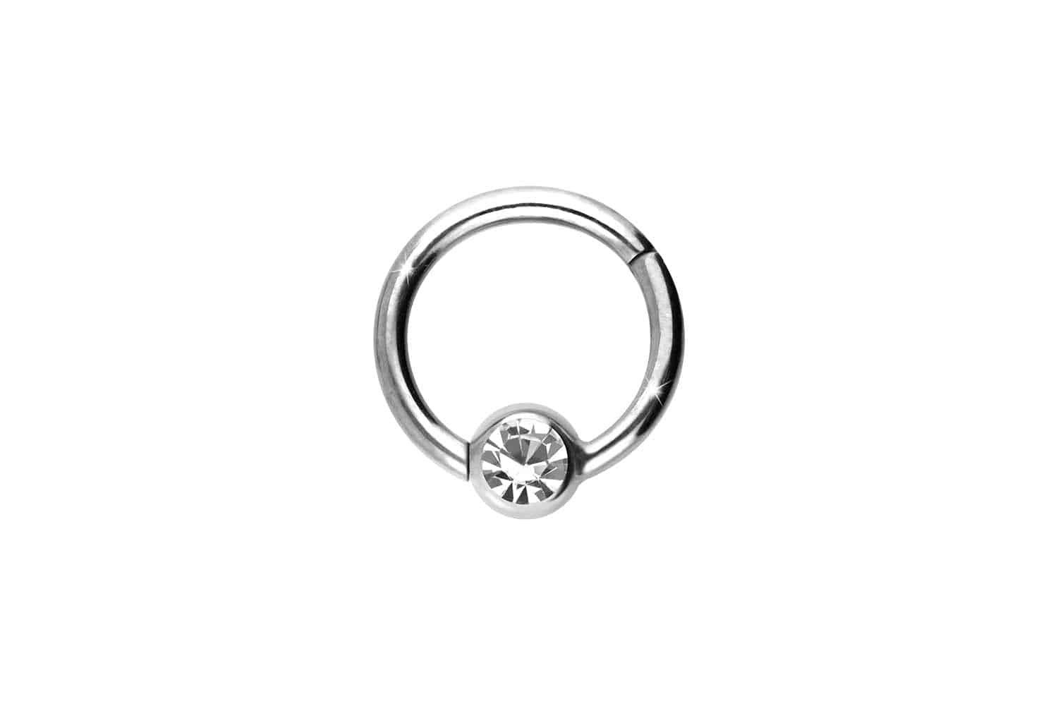 PIERCINGLINE Piercing-Set Titan Segmentring Clicker KRISTALL günstig online kaufen
