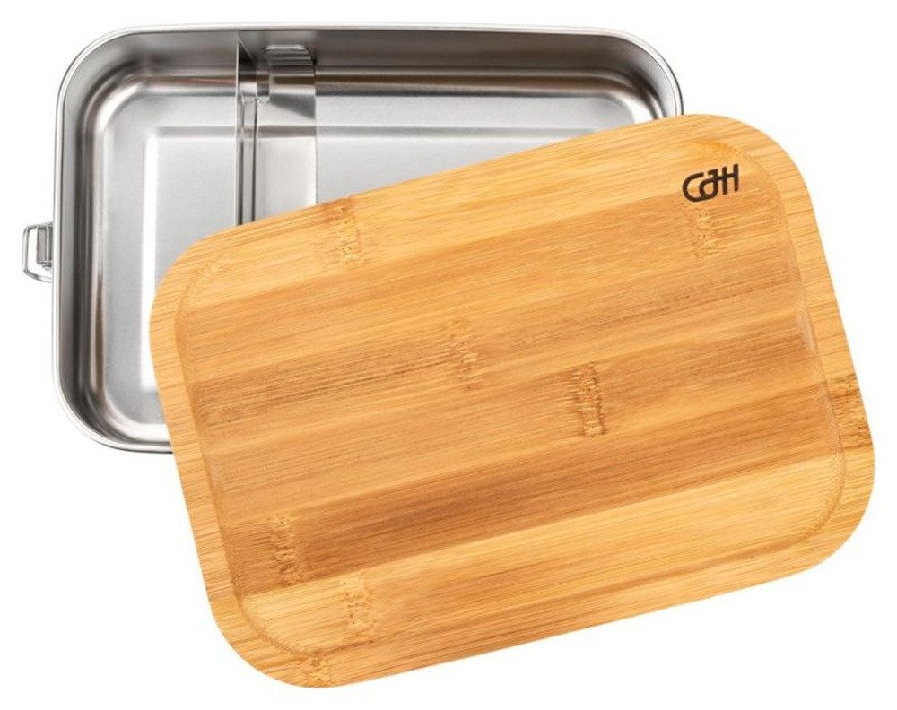CJH Lunchbox CJH Edelstahl Lunch Box XL, Bambus-Deckel, Fachteiler