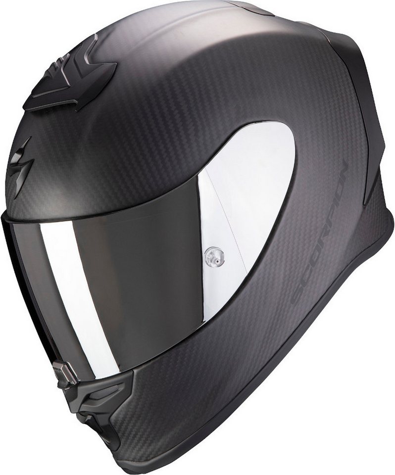 Scorpion Exo Motorradhelm EXO-R1 Evo Air Solid Carbon Helm, Notfallsystem-polsterung (eqrs)