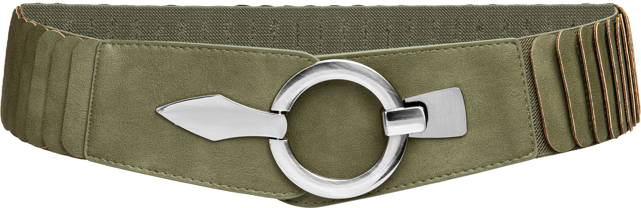 Caspar Taillengürtel GU300 Damen elastischer breiter Stretch Gürtel