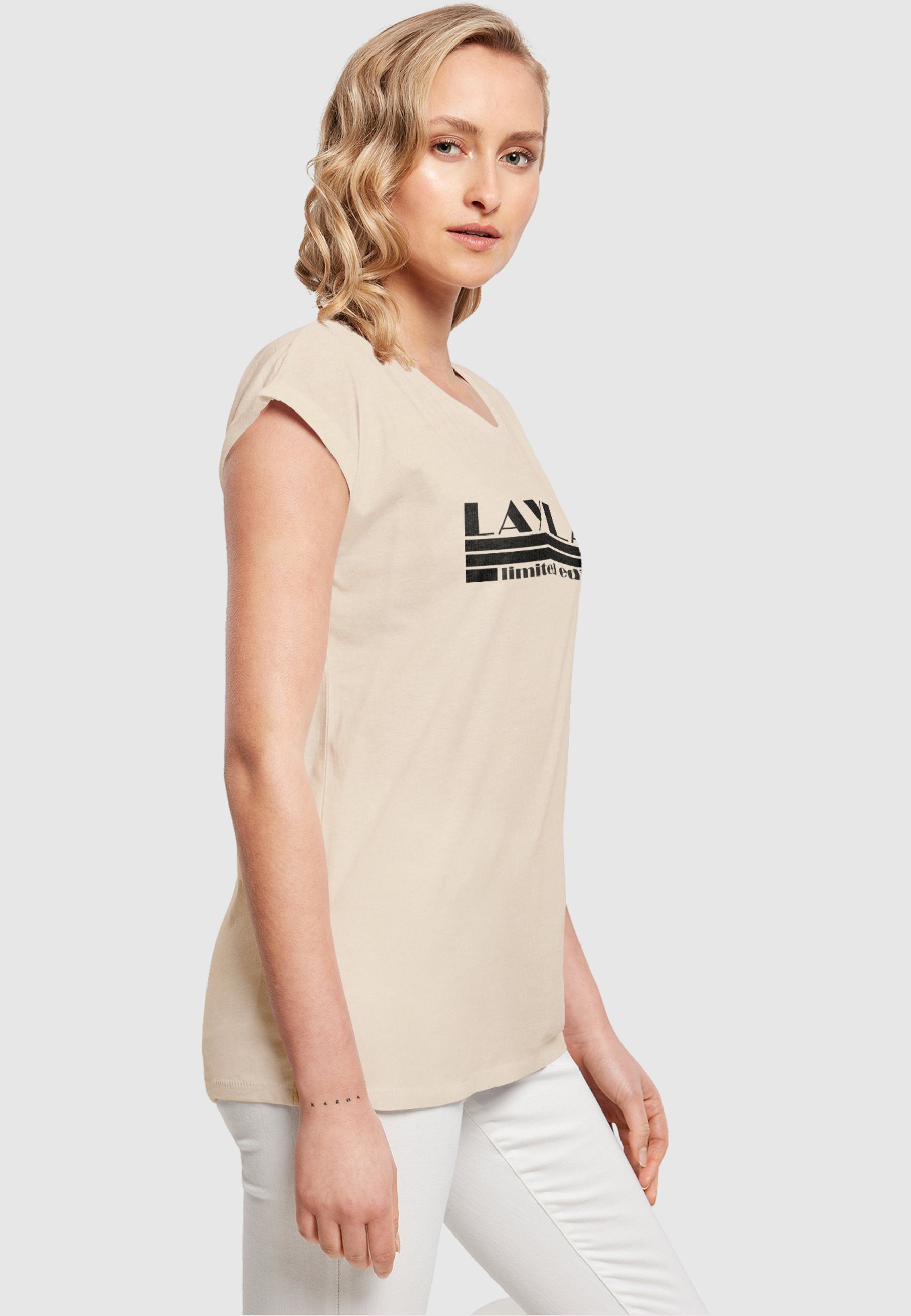 Merchcode T-Shirt Limited - Edition Ladies whitesand Damen (1-tlg) T-Shirt Layla