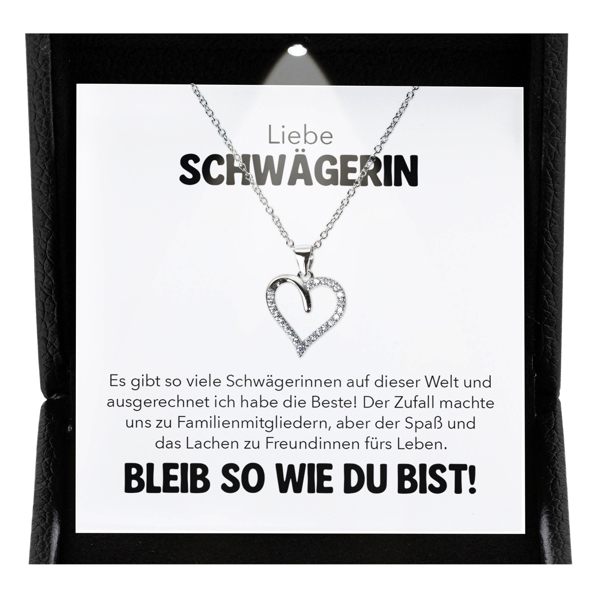 Schmuckset Liebe Schwägerin Geschenk Frauen Hochzeit Schmuck Herz Halskette Damen