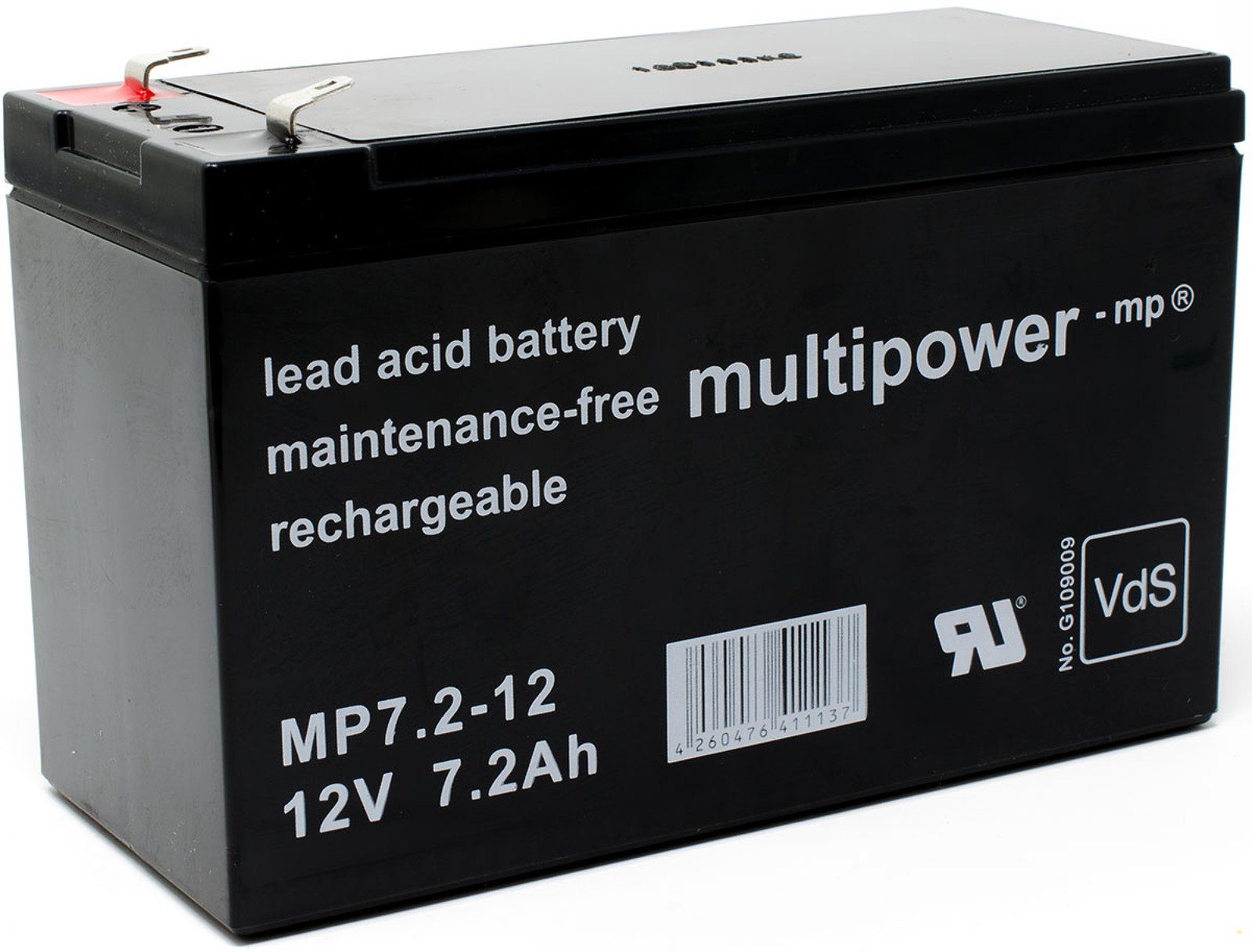 Powery Powery Bleiakku multipower MP7,2-12 Vds ersetzt Panasonic LC-R127R2PG Bleiakkus 7200 mAh (12 V)