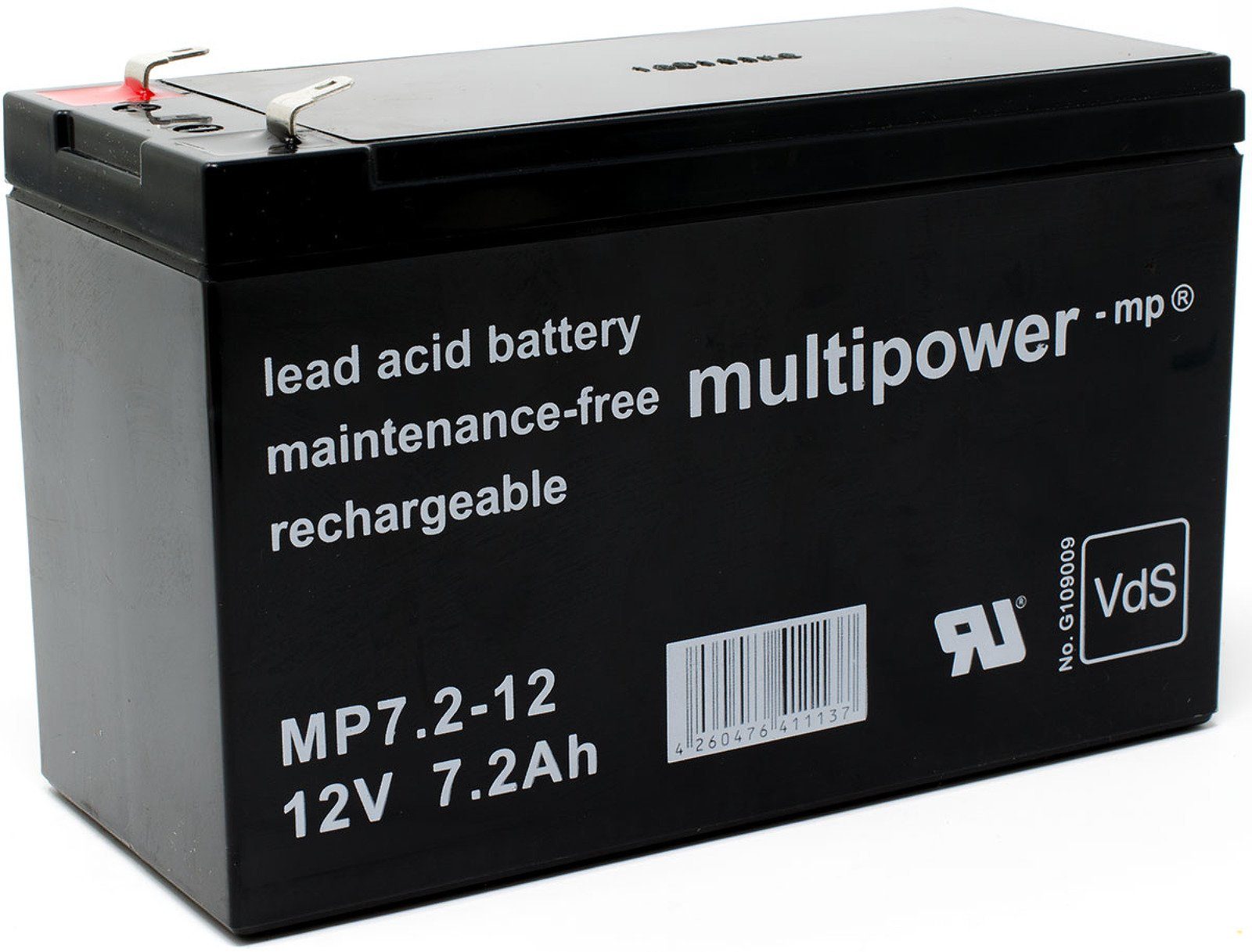 Powery Bleiakku multipower MP7,2-12 Vds ersetzt Panasonic LC-R127R2PG Bleiakkus 7200 mAh (12 V)
