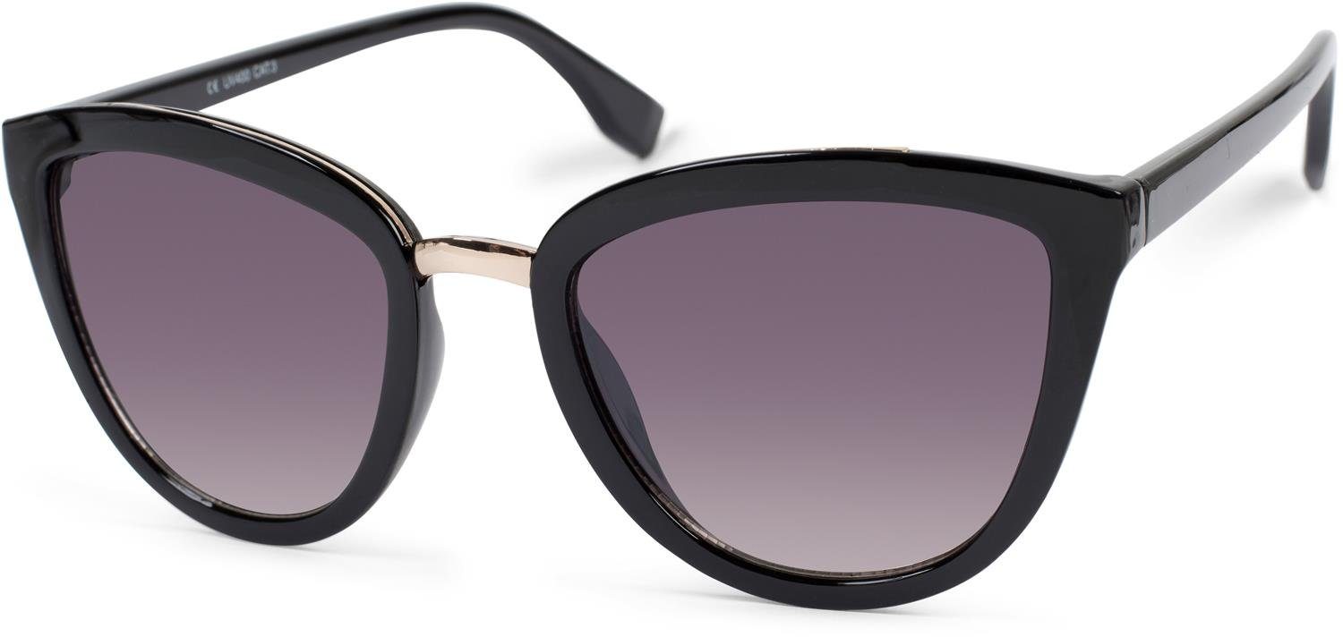 styleBREAKER Sonnenbrille Cateye Sonnenbrille mit Metallsteg (1-St)