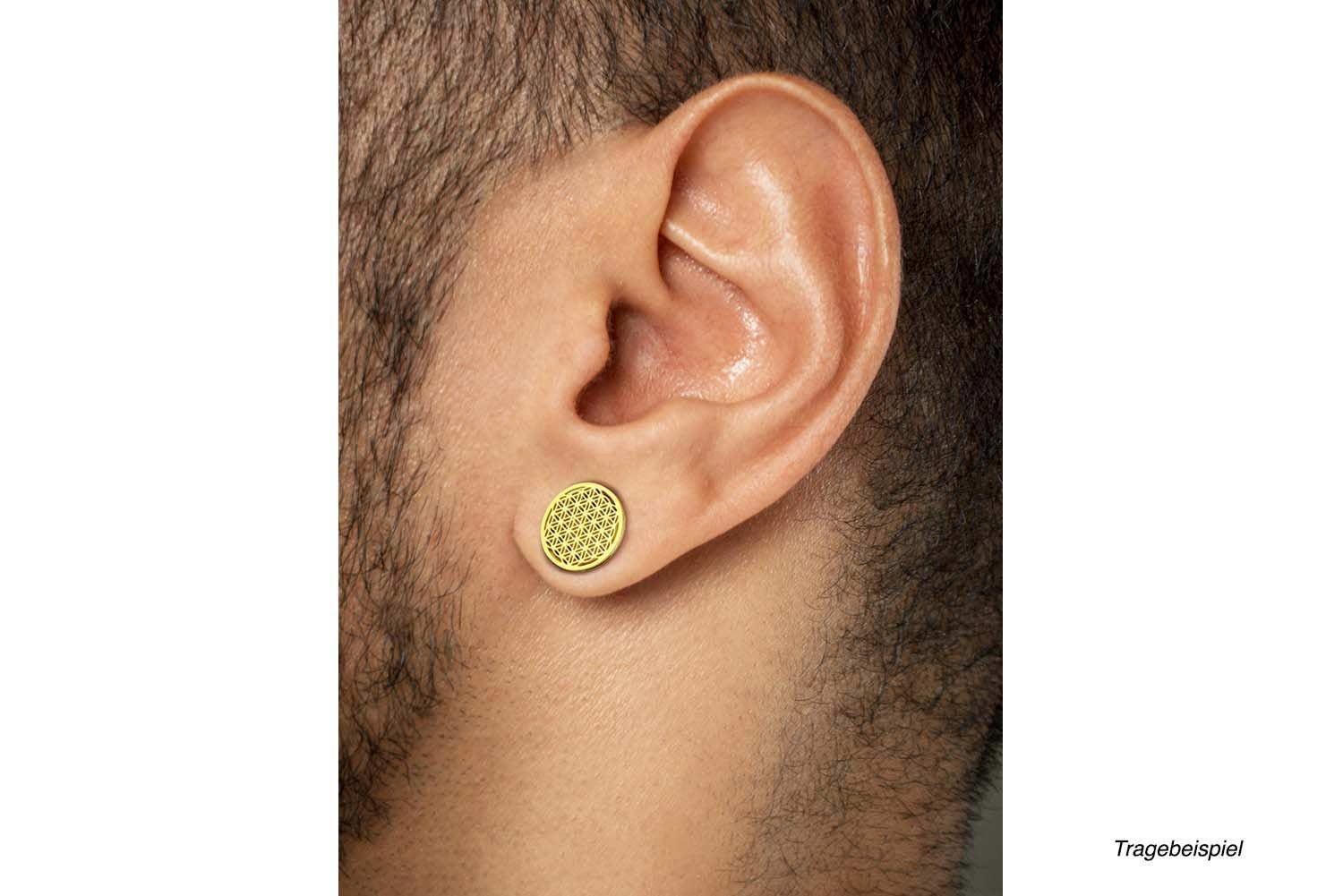 PIERCINGLINE Plug Chirurgenstahl Double Flared Tunnel BLUME DES LEBENS (Tunnels, 1-tlg)