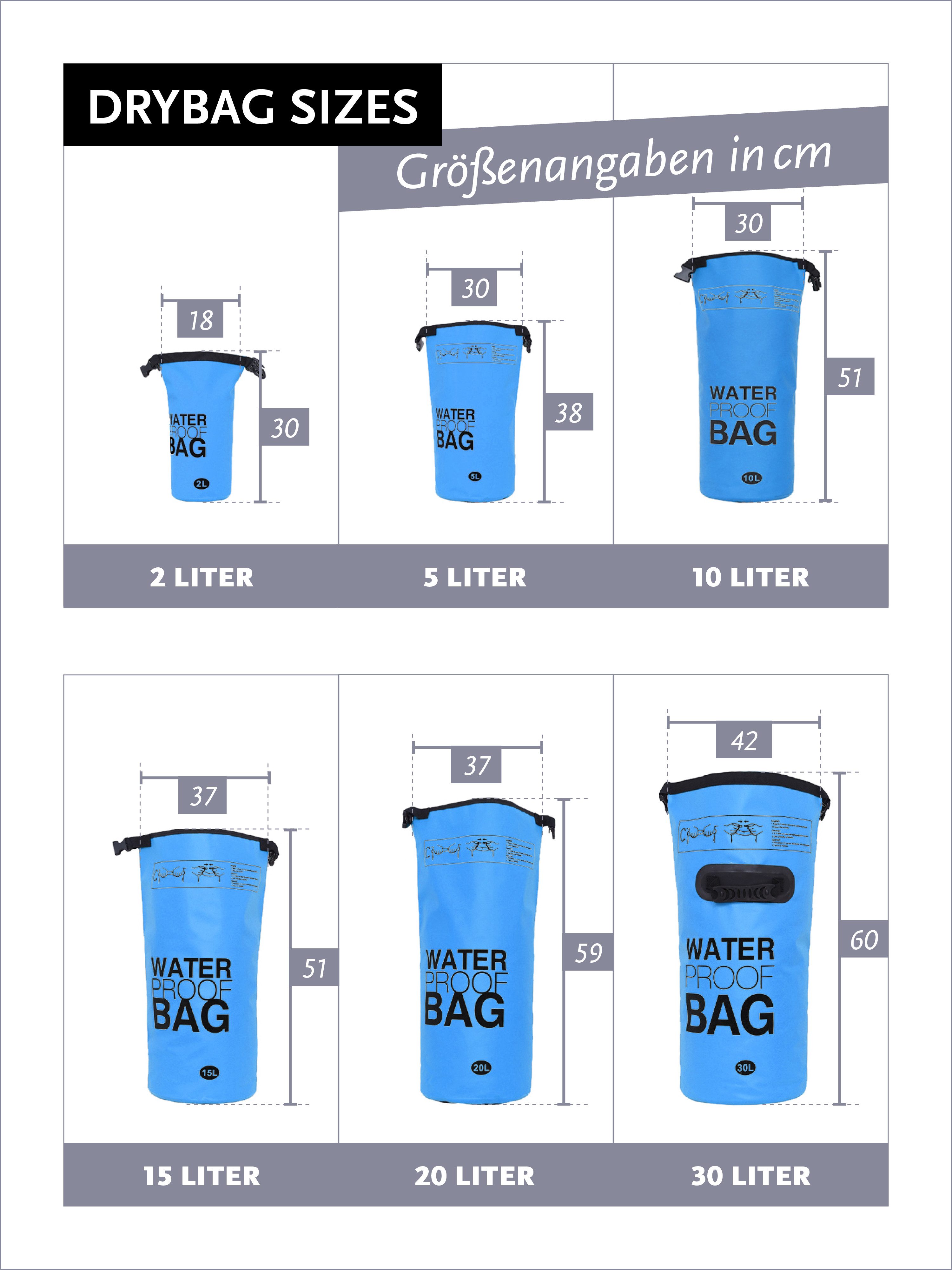 DonDon Drybag Beutel Trockentasche Trockenbeutel (1-tlg), wasserdichter outdoor Drybag