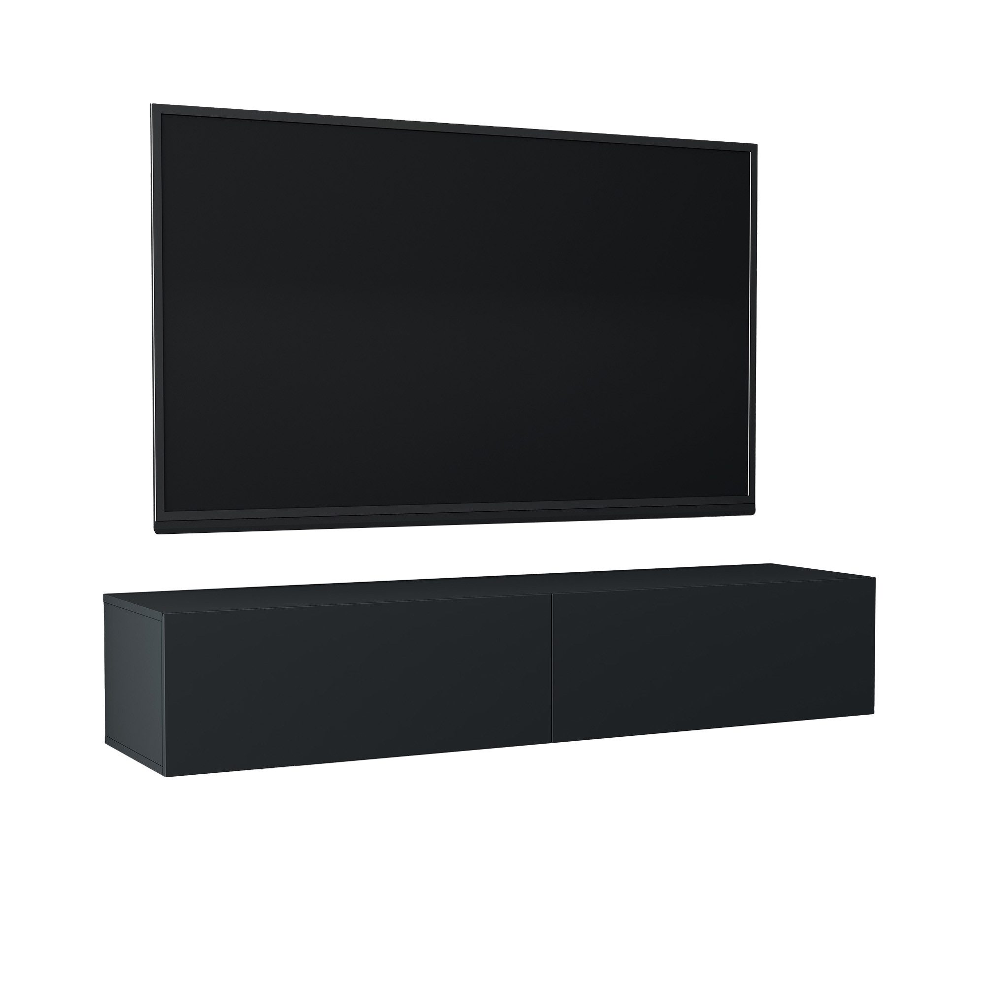 Mai & Mai Lowboard TV-Board TV-Schrank Fernsehschrank Hängend Fernsehtisch H:30cm Holz
