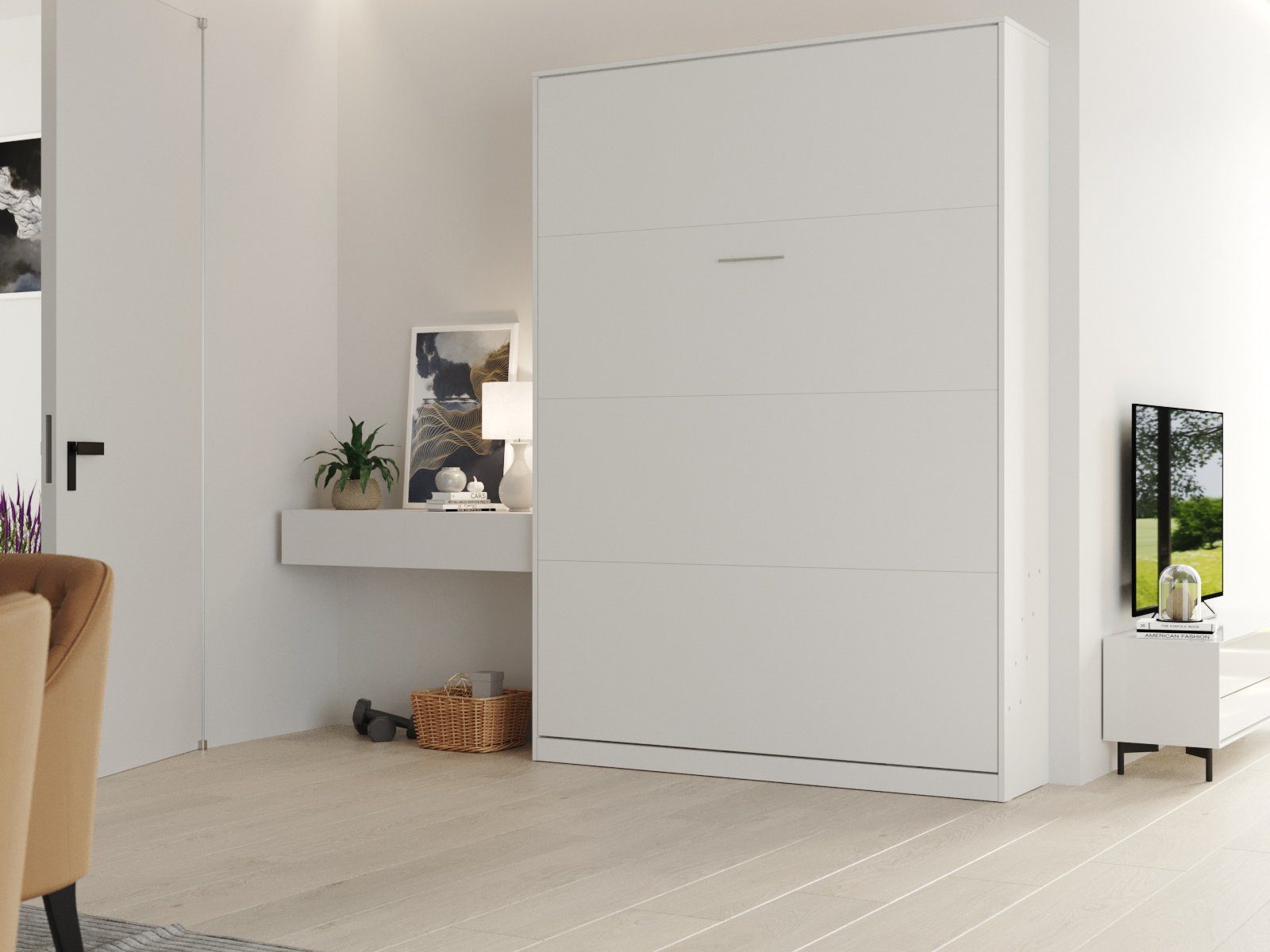 HeimLiving Schrankbett Classico 100/140/160x200 cm Vertikal günstig online kaufen