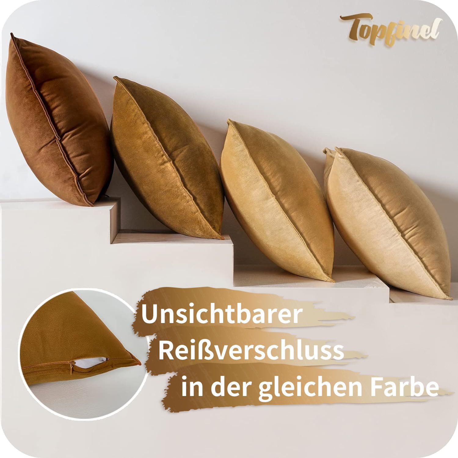 Topfinel Kissenbezüge 4er Set 40x40 & 50x50 cm aus weichem Samt-flauschig m günstig online kaufen