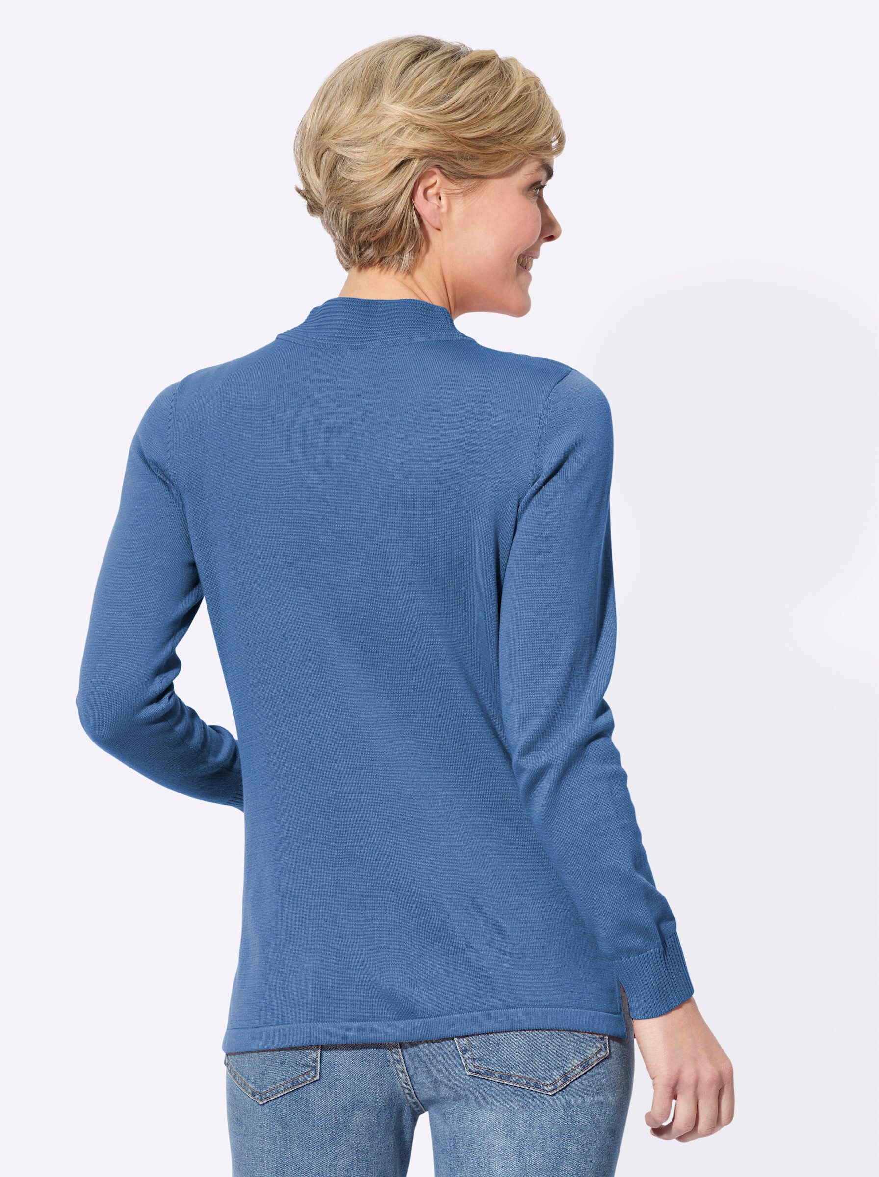 Witt Strickpullover Stehkragen-Pullover Langarm Struktur