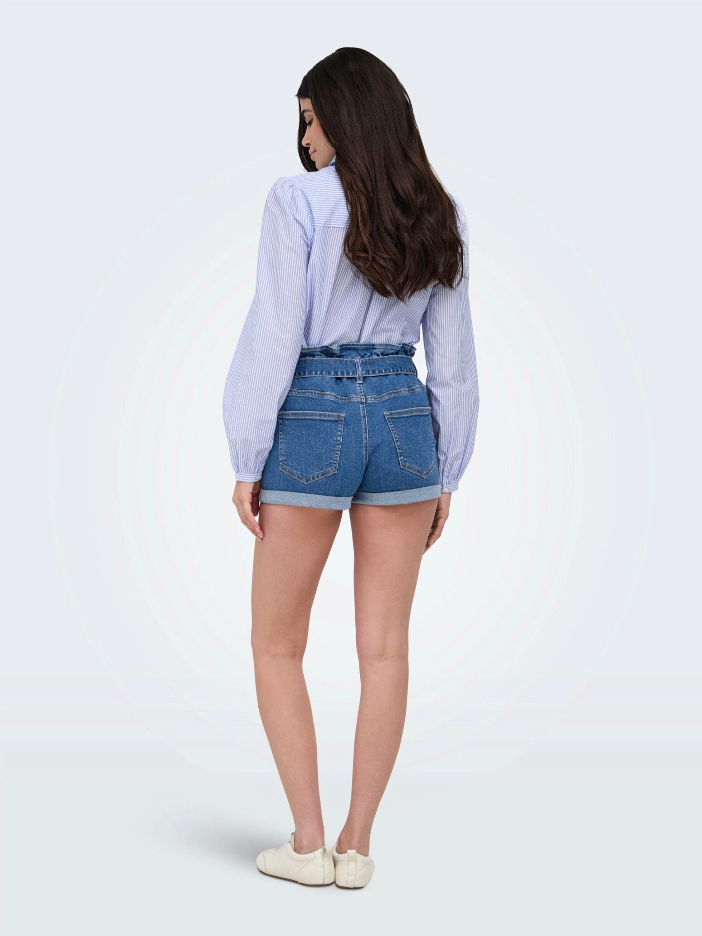 ONLY Jeansshorts ONLWAUW (1-tlg) Rüschen
