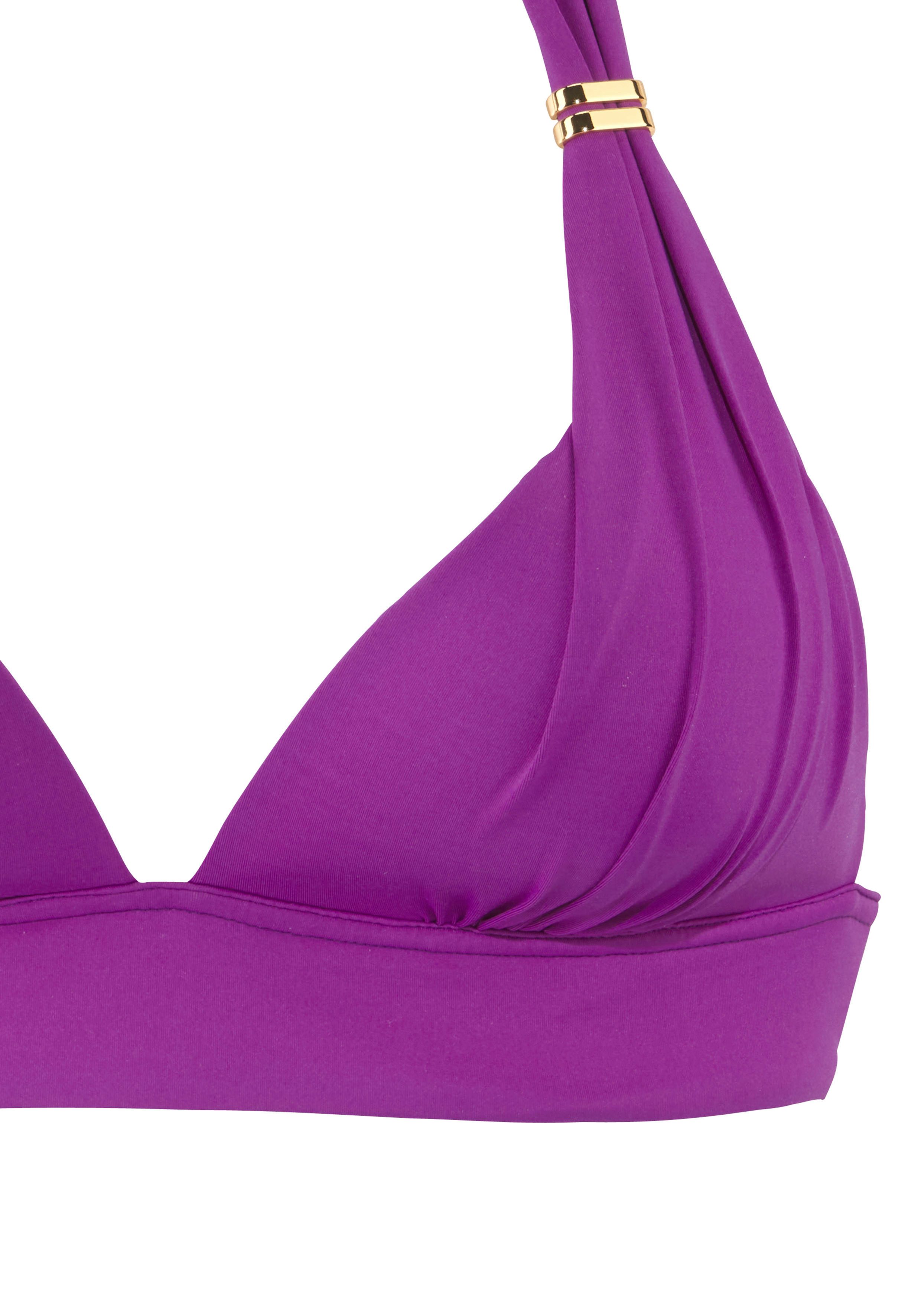 LASCANA Triangel-Bikini Toni mit goldfarbenen Accessoires