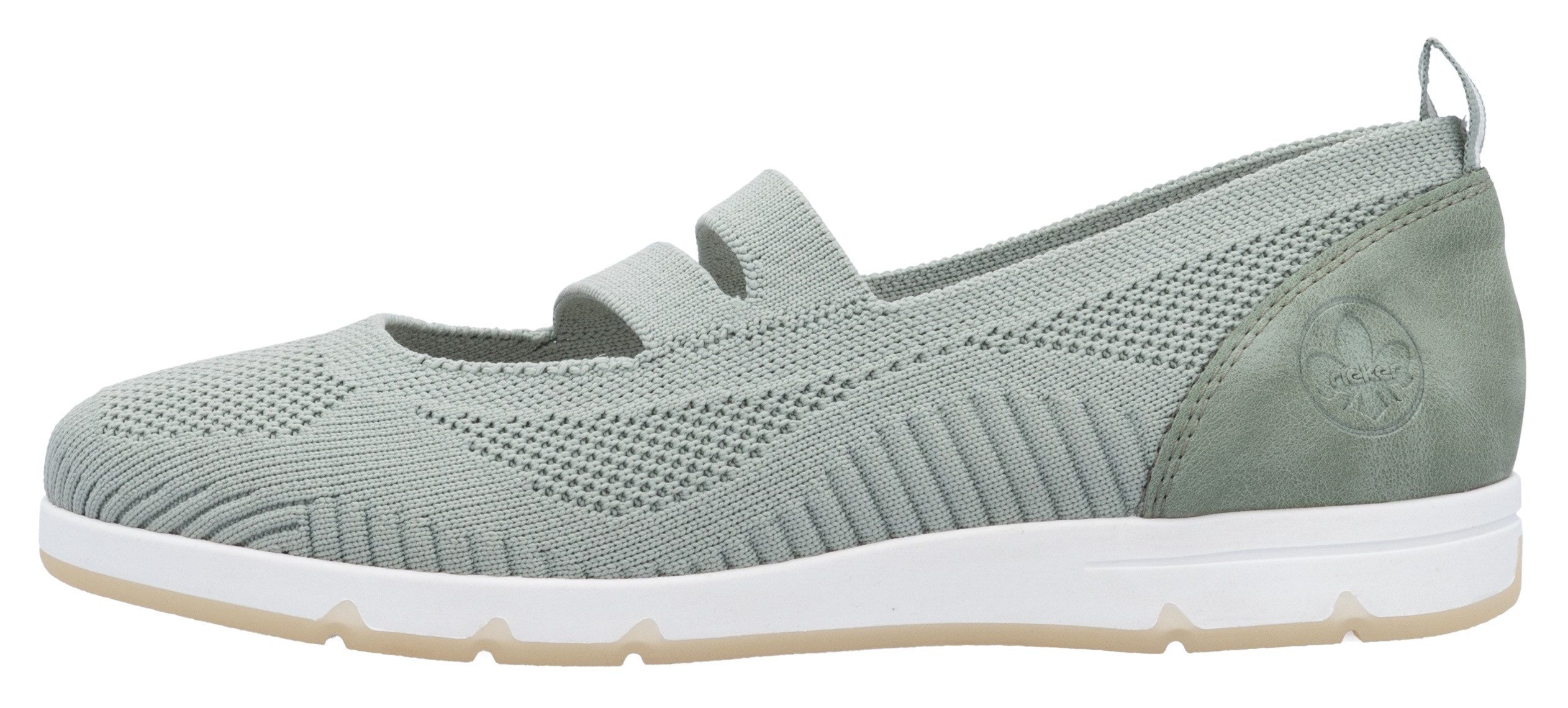 Rieker Riemchenballerina, Schlupfschuh, Halbschuh, Slip-on Sneaker mit Gummizug