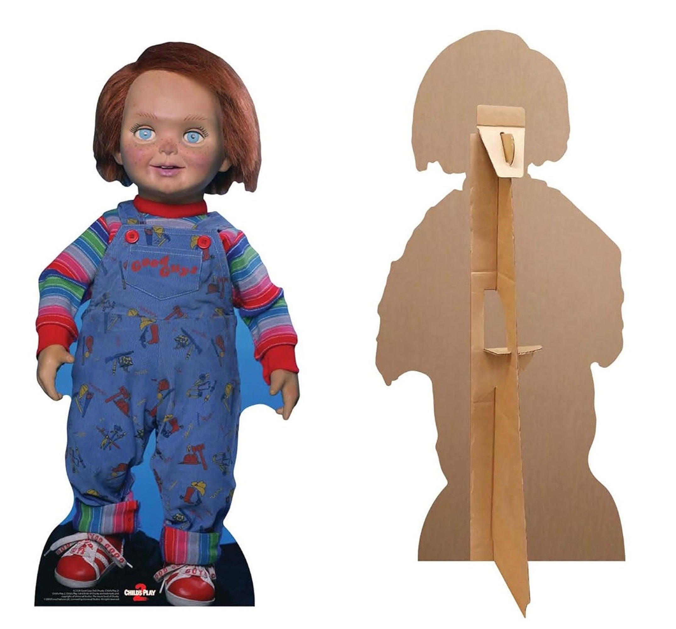 - Pappaufsteller - Chucky 35x75 Halloween Dekofigur cm empireposter Doll - Good