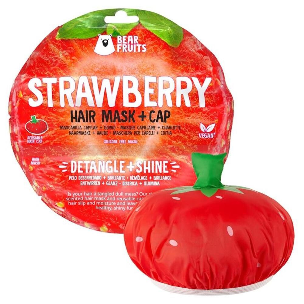 Bear Fruits Haarmaske Strawberry - Hair mask + cap
