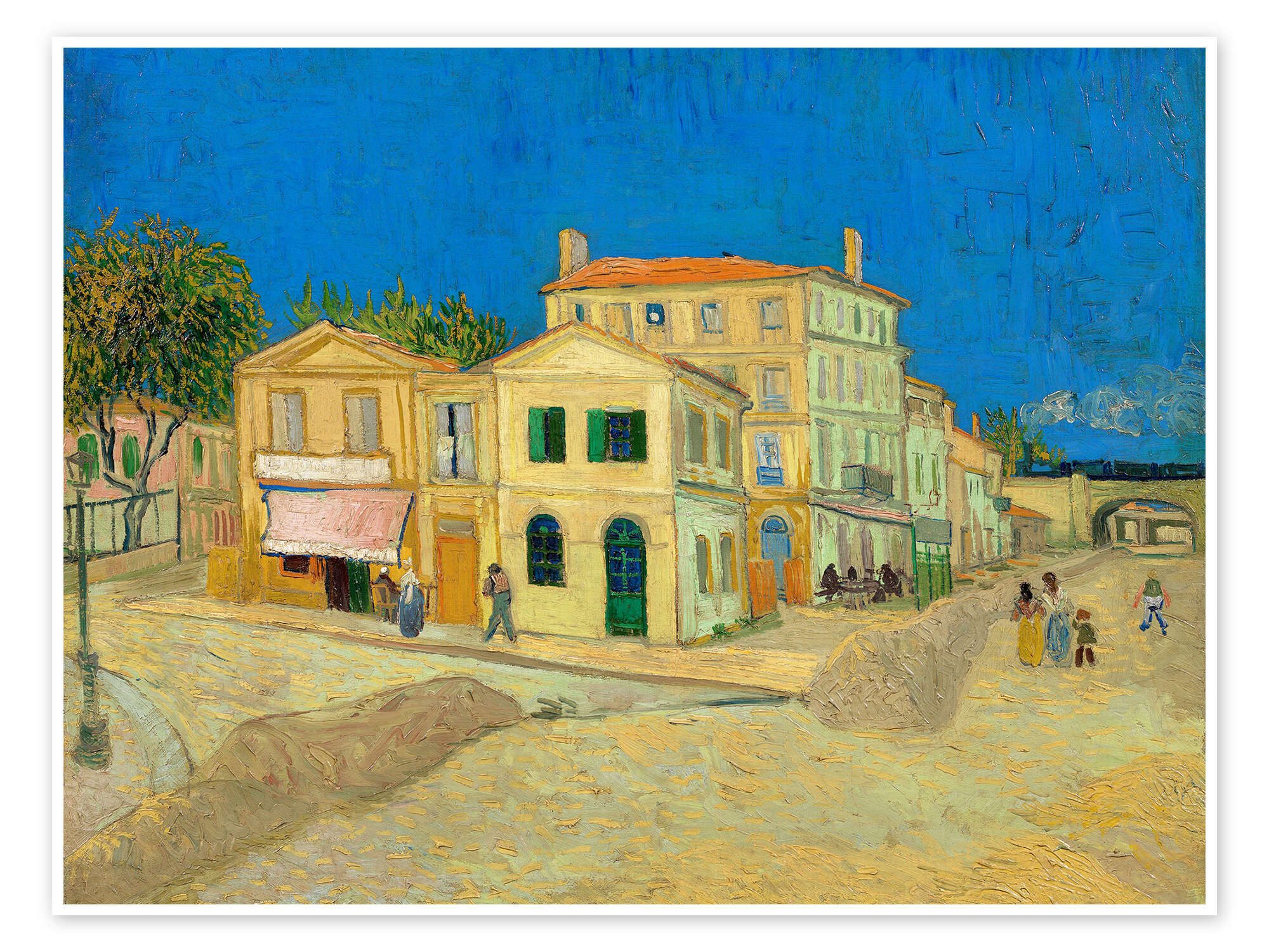 Posterlounge Wandbild Das gelbe Haus, Vincent van Gogh, erhältlich als Poster, Leinwandbild, Wandsticker oder Acrylglasbild