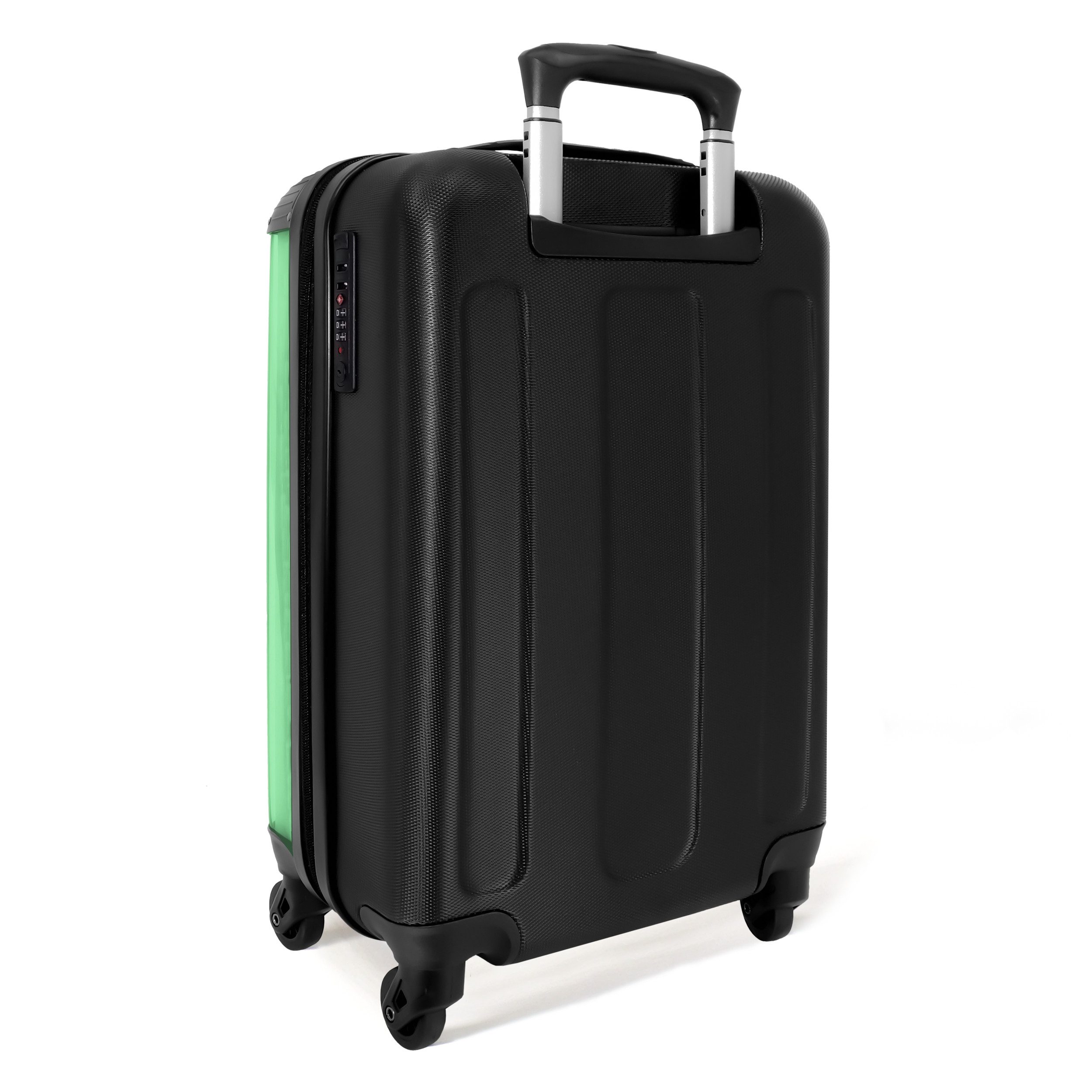 NoBoringSuitcases.com© Hartschalen-Trolley Hund - Hippie - Tiere - Brille 55x35x20cm, 4 Rollen, Reisetasche mit Rollen, Koffer Handgepäck Flugzeug