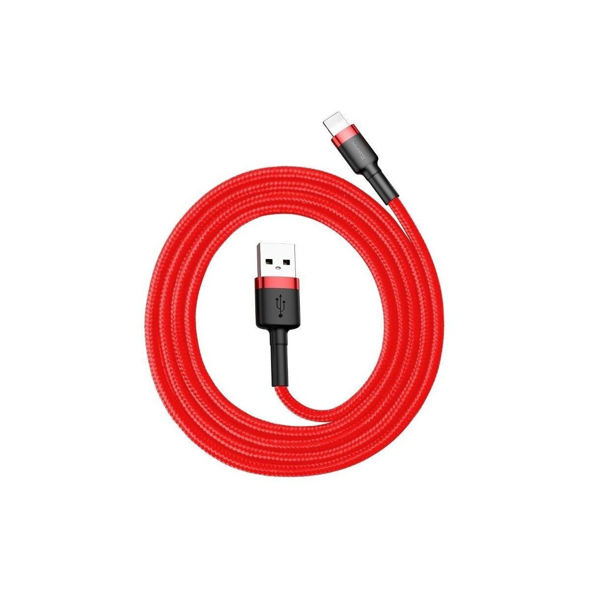 Baseus Baseus QC3.0 2.4A Schnell-Ladekabel Lightning Kabel 2,4A 1m rot Smartphone-Kabel