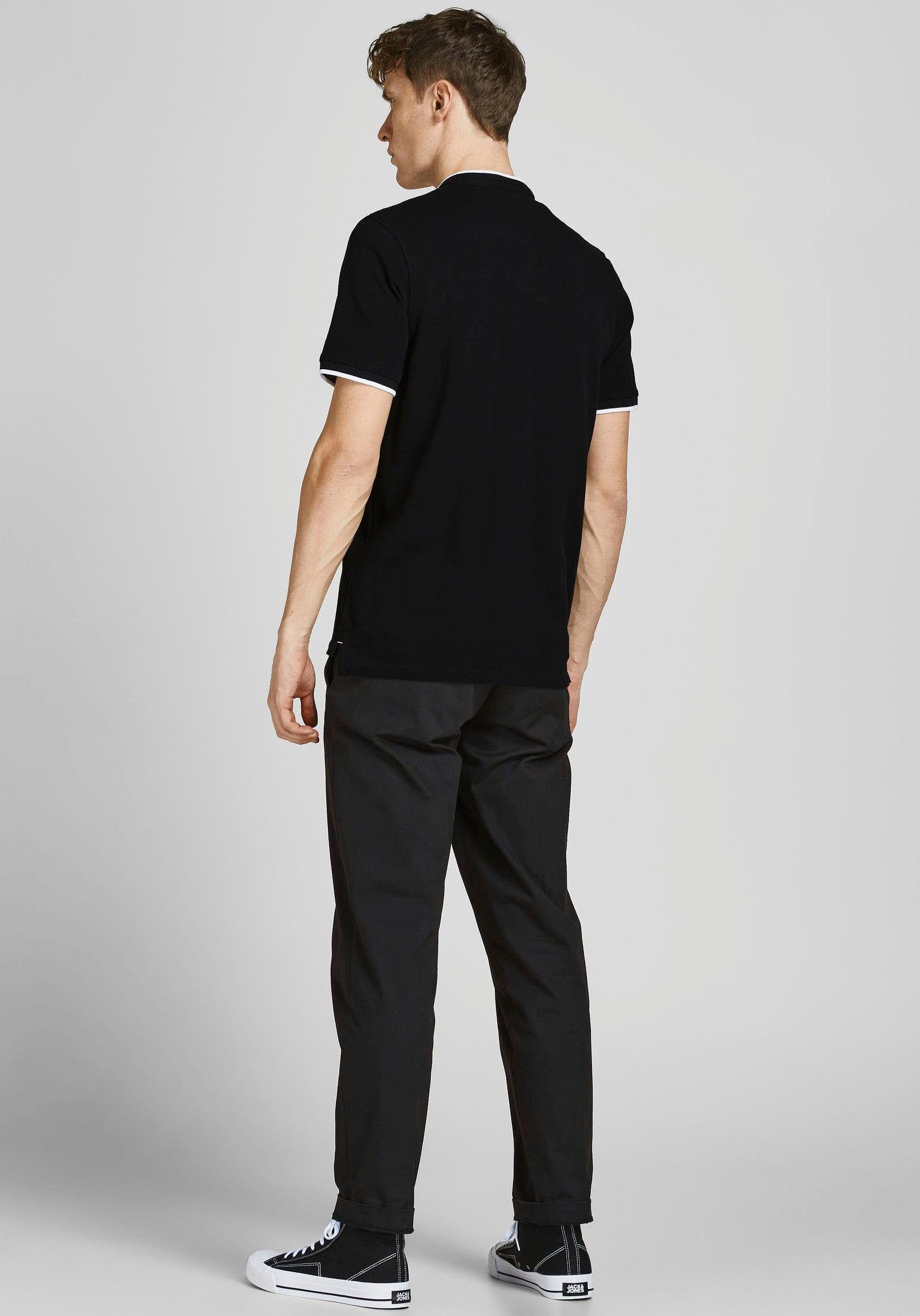 Jack & Jones Kurzarmshirt PAULOS MAO POLO mit kontrastfarbiger Kante am sch günstig online kaufen