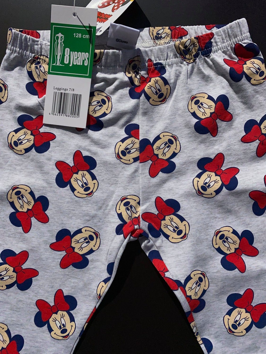 Disney Minnie Mouse Leggings Minnie Mouse Leggings Grau und Navy Mädchen Hose