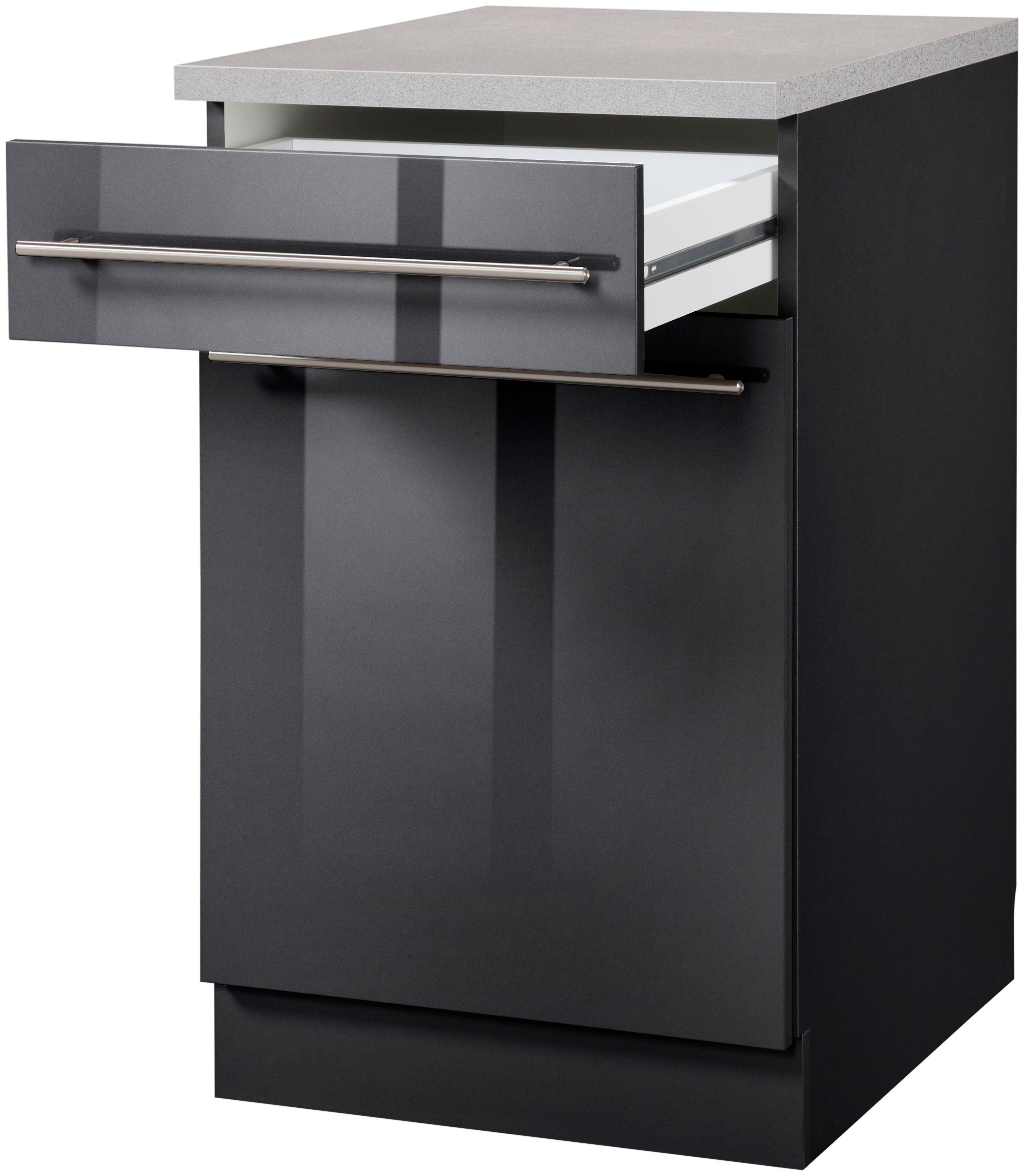 wiho Küchen Unterschrank Chicago 60 cm breit, 1 Schubkasten und 1 Tür