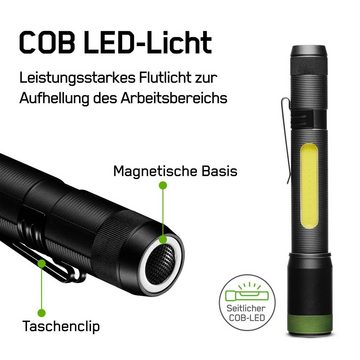 GP Batteries Taschenlampe Discovery C33, Front 150 Lumen & seitlich 180 Lumen, magnetische Endkappe