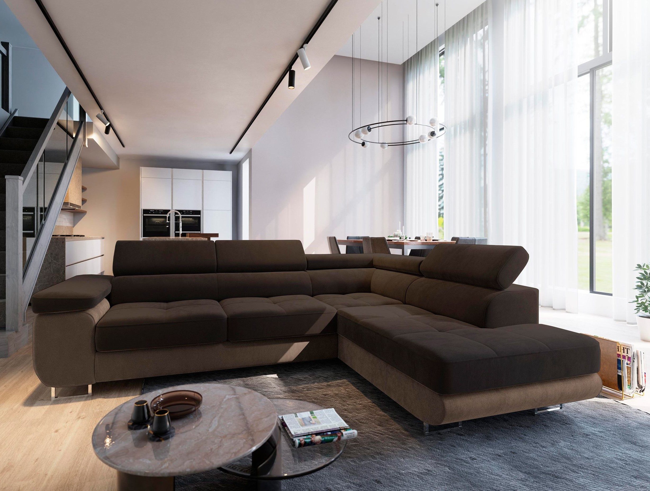 Masseno Ecksofa SELVA mit Schlaffunktion L-Form, Sofa mit Bettkasten günstig online kaufen