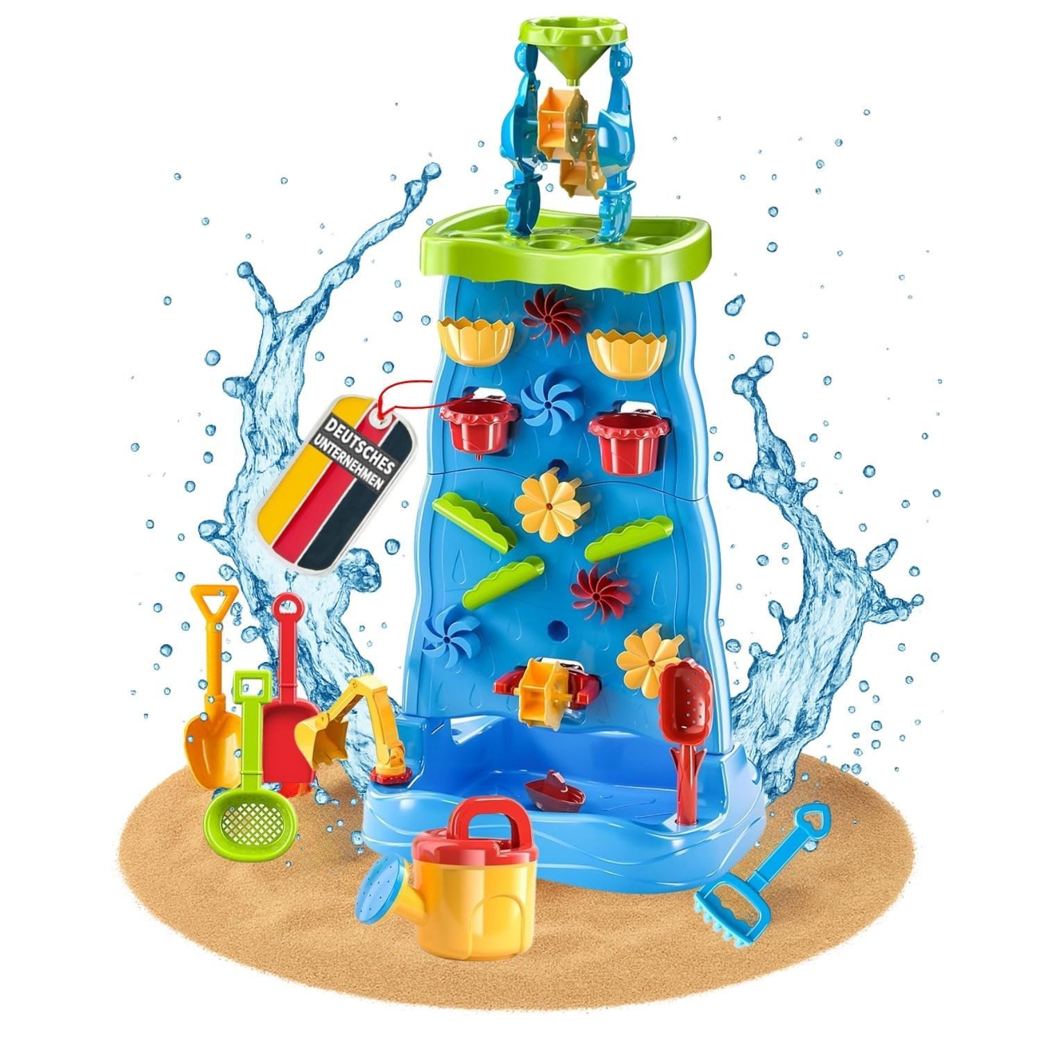 Coemo Spieltisch TOJA, M Wasserspieltisch Wasserfall Matschtisch inkl. Zubehör