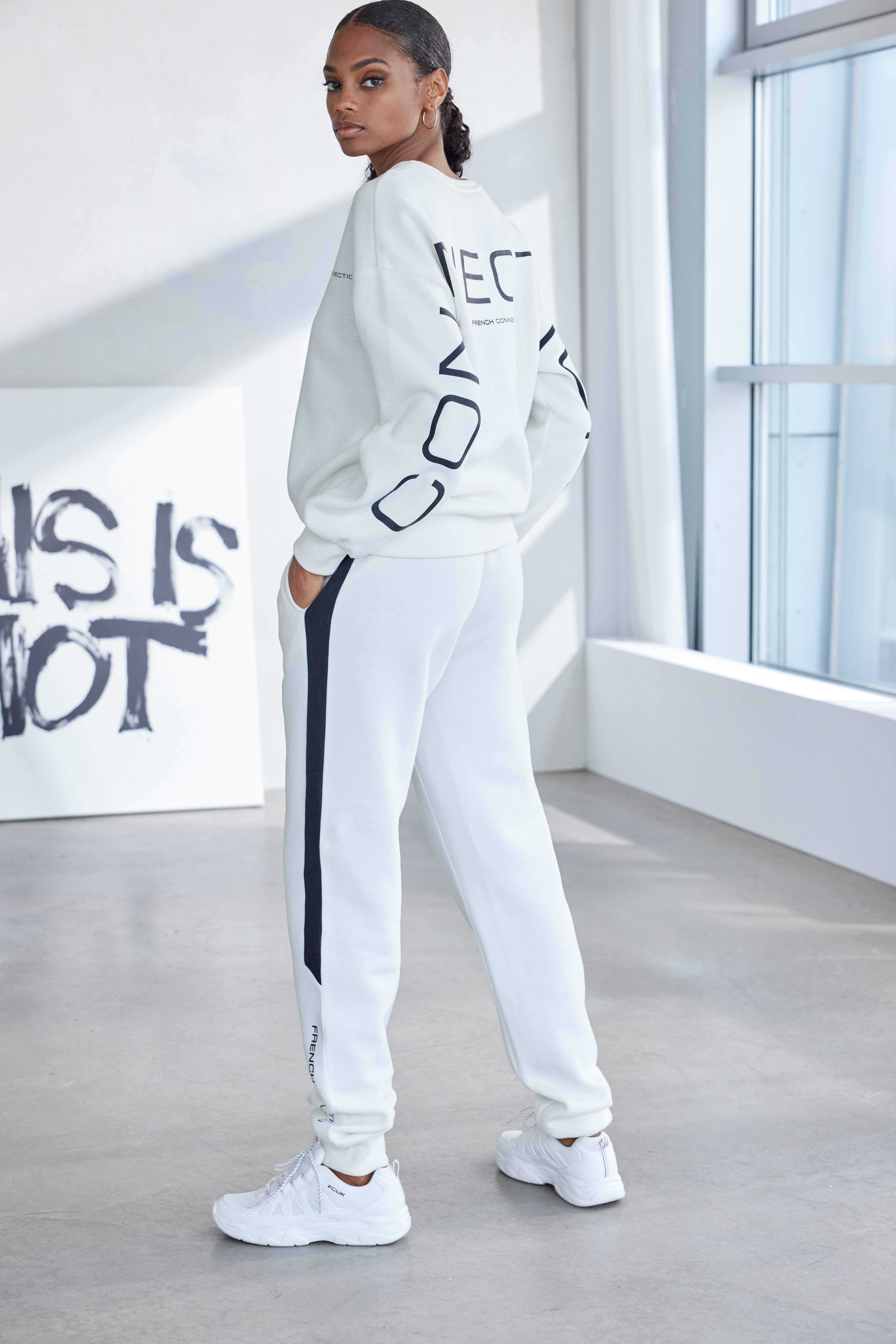French Connection Sweathose mit seitlichen Kontrast-Einsätzen, Loungewear