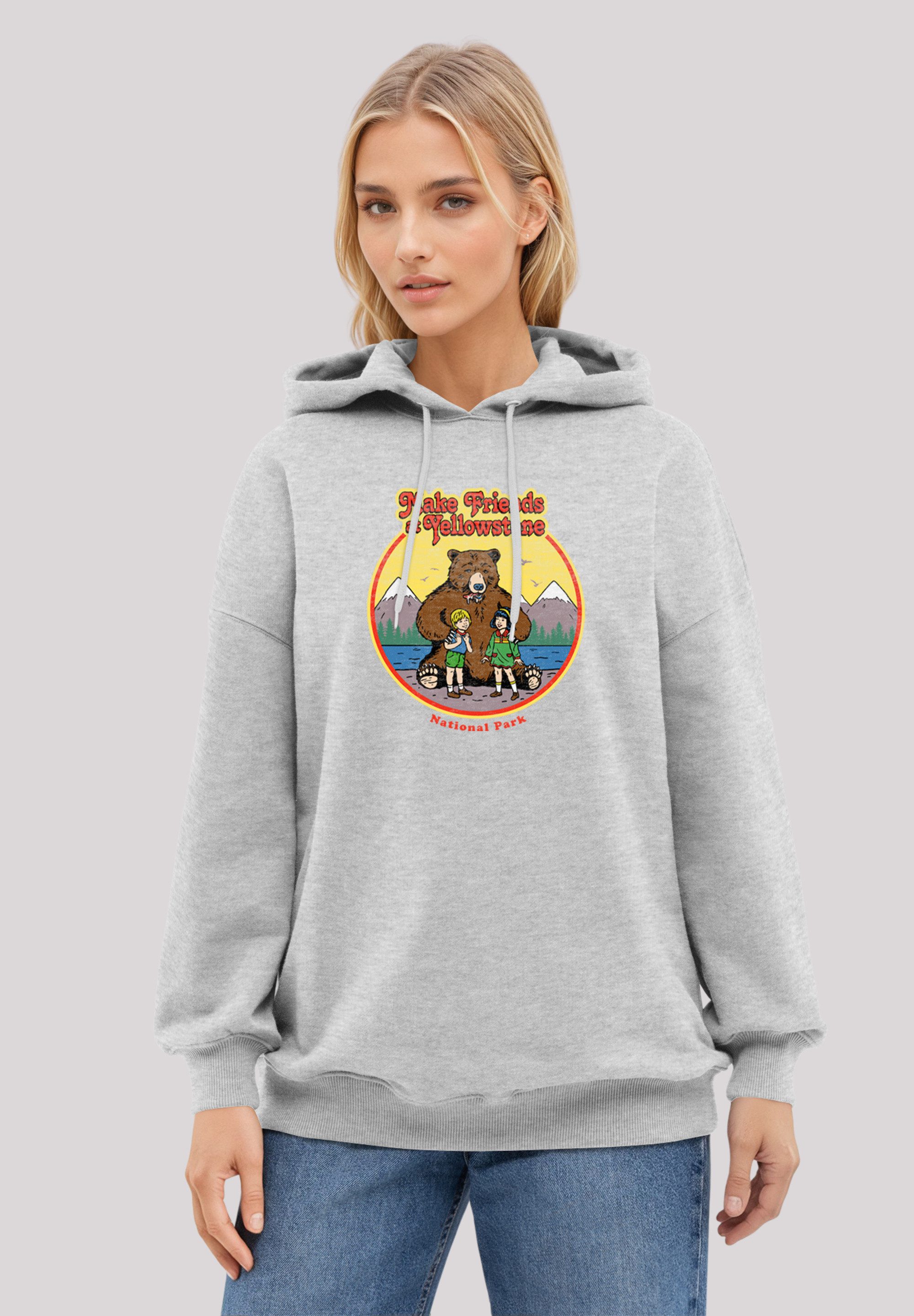 F4NT4STIC Kapuzenpullover US National Parks Make Friends At Yellowstone Premium Qualität