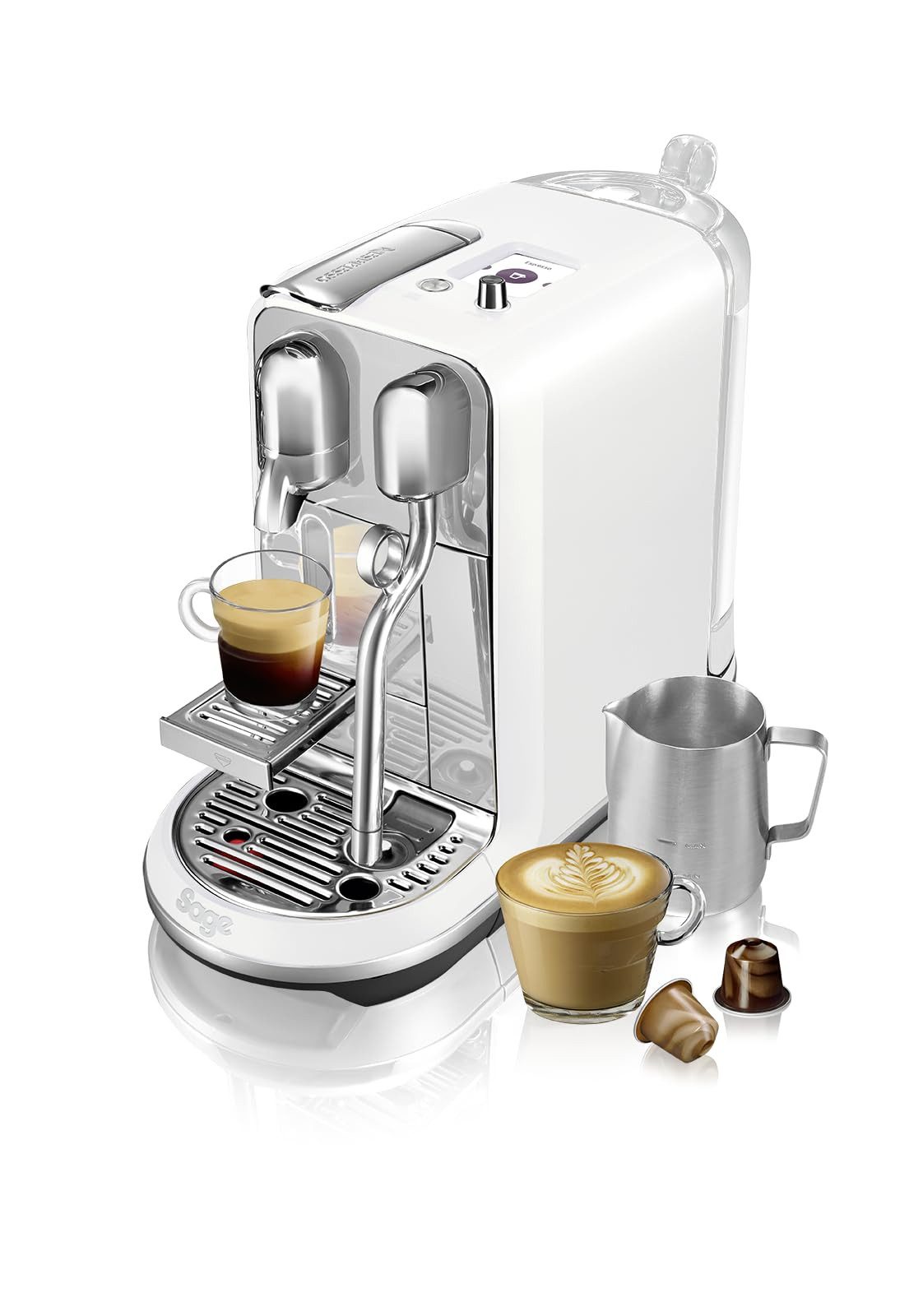Sage Kapselmaschine SNE800SST, Mit TFT-Display, 1,5L Wassertank, Automatik, Edelstahl