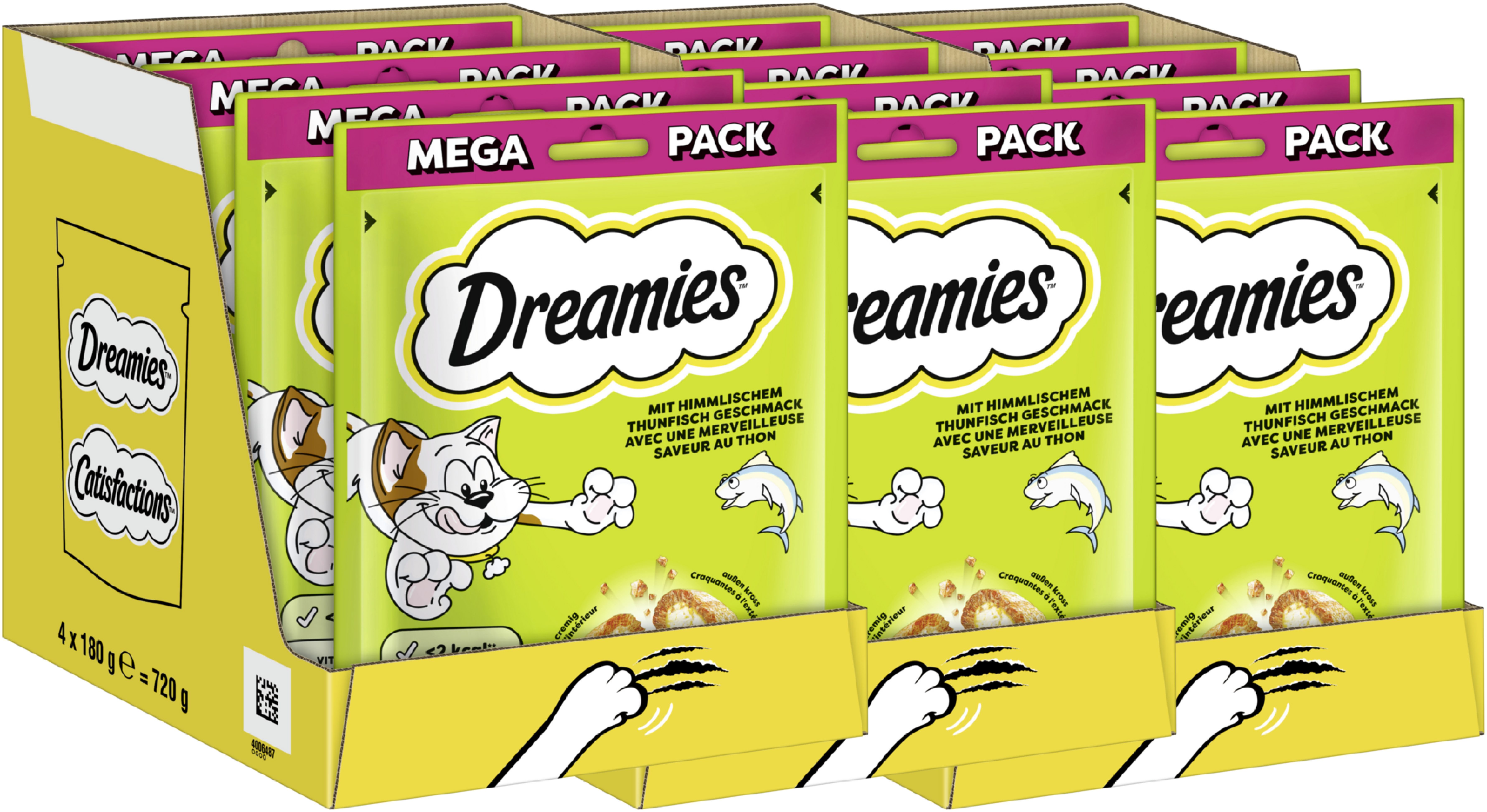 Dreamies DREAMIES™ Thunfisch 12 x 180g, Snack für: Katze