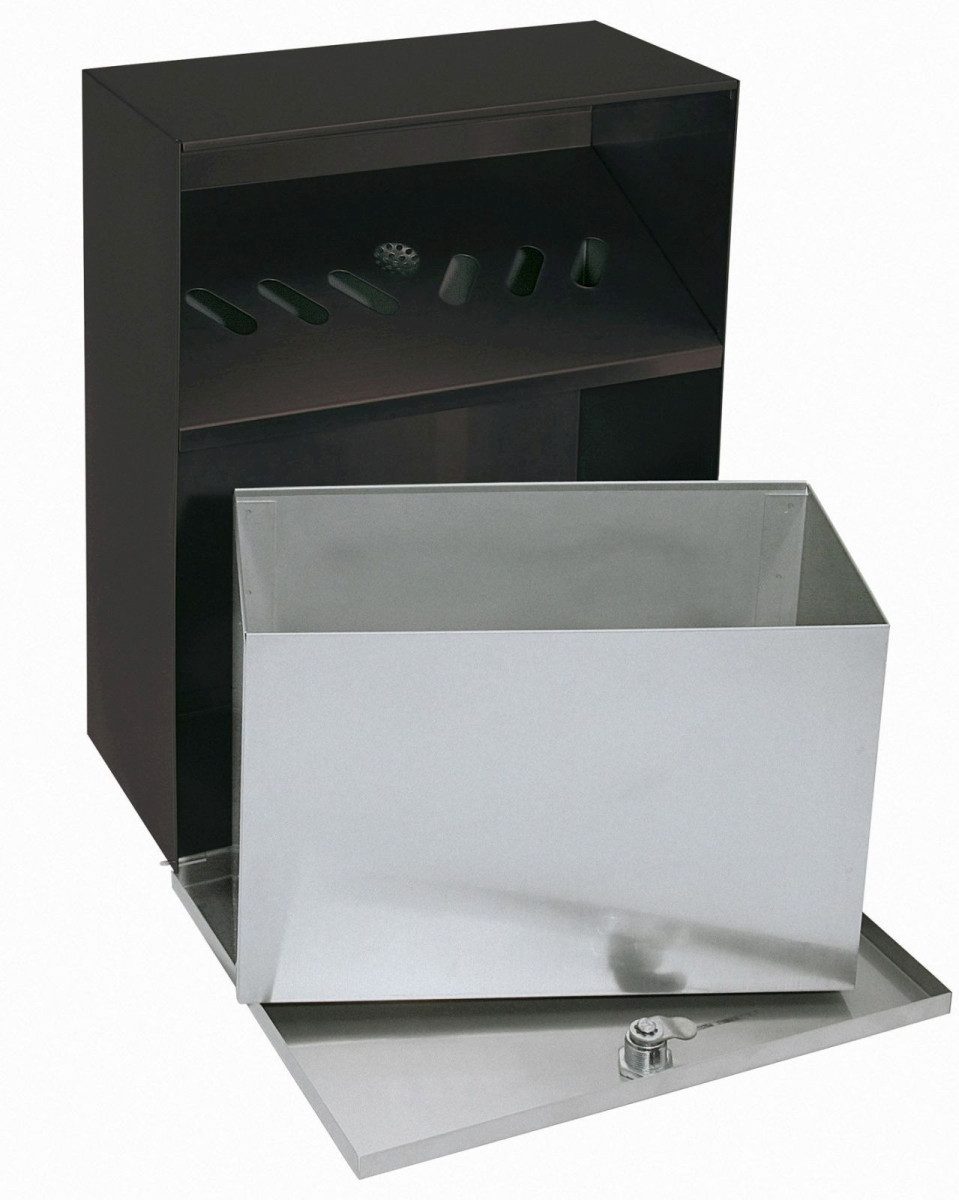 WEDO Aschenbecher Wandascher mit Dach grau/schwarz
