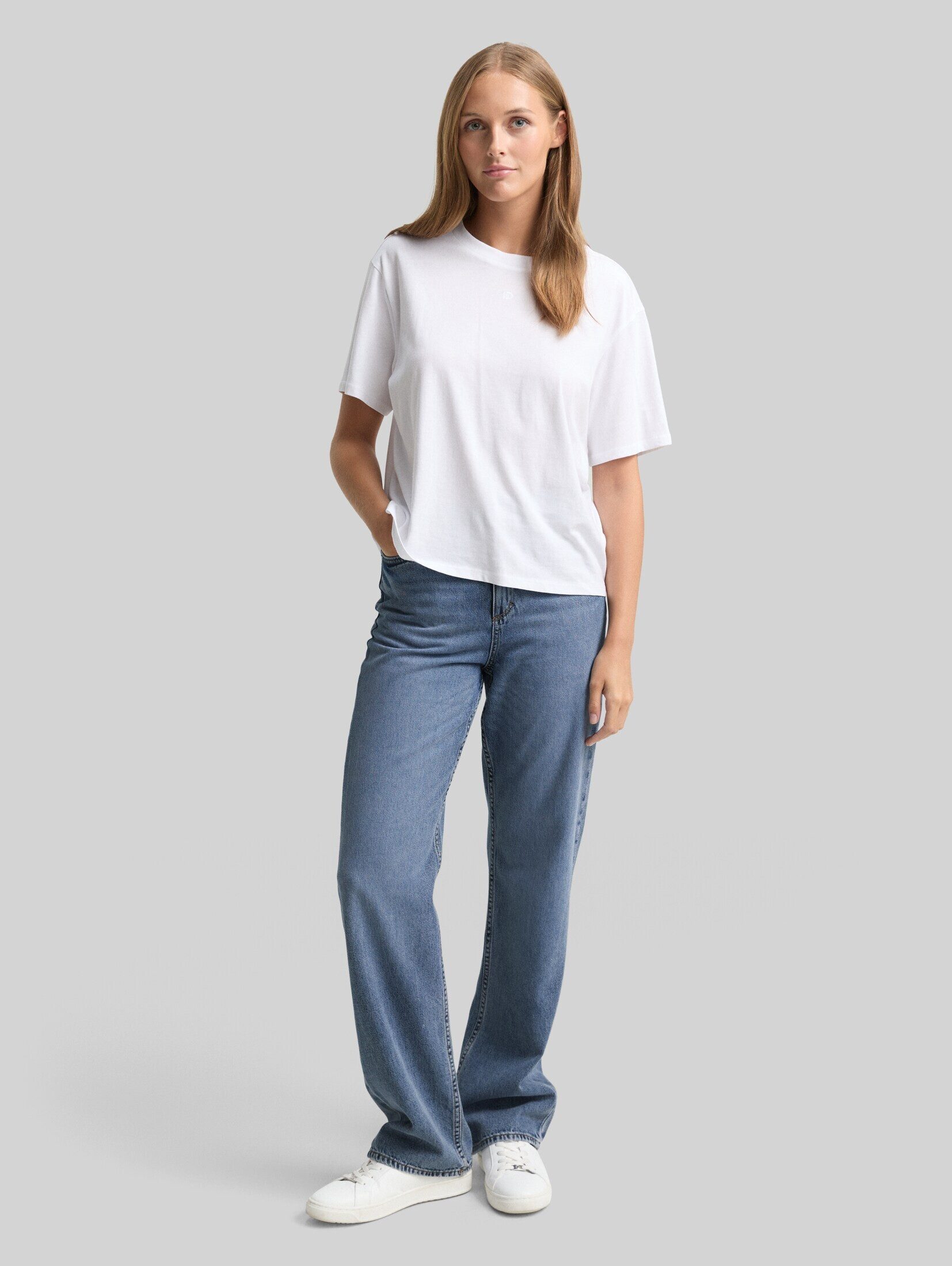 TOM TAILOR Denim Straight-Jeans Jeanshosen TTELIN STRAIGHT Jeans