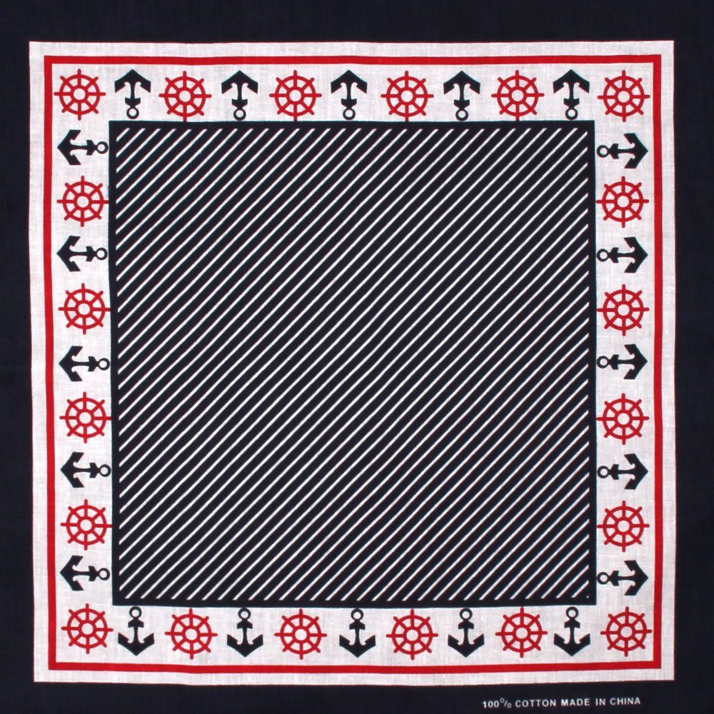 Goodman Design Bandana Kopftuch Halstuch Navy weiß Anker Steuerräder mariti günstig online kaufen