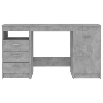 furnicato Schreibtisch Betongrau 140x50x76 cm Holzwerkstoff