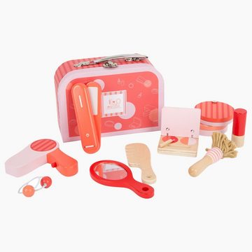 Small Foot Spielzeug-Frisierkoffer Schmink- und Frisierkoffer Retro, (11-tlg., Artikel mit Magnet-Funktion), Styling-Spaß für kleine Make-Up-Artists