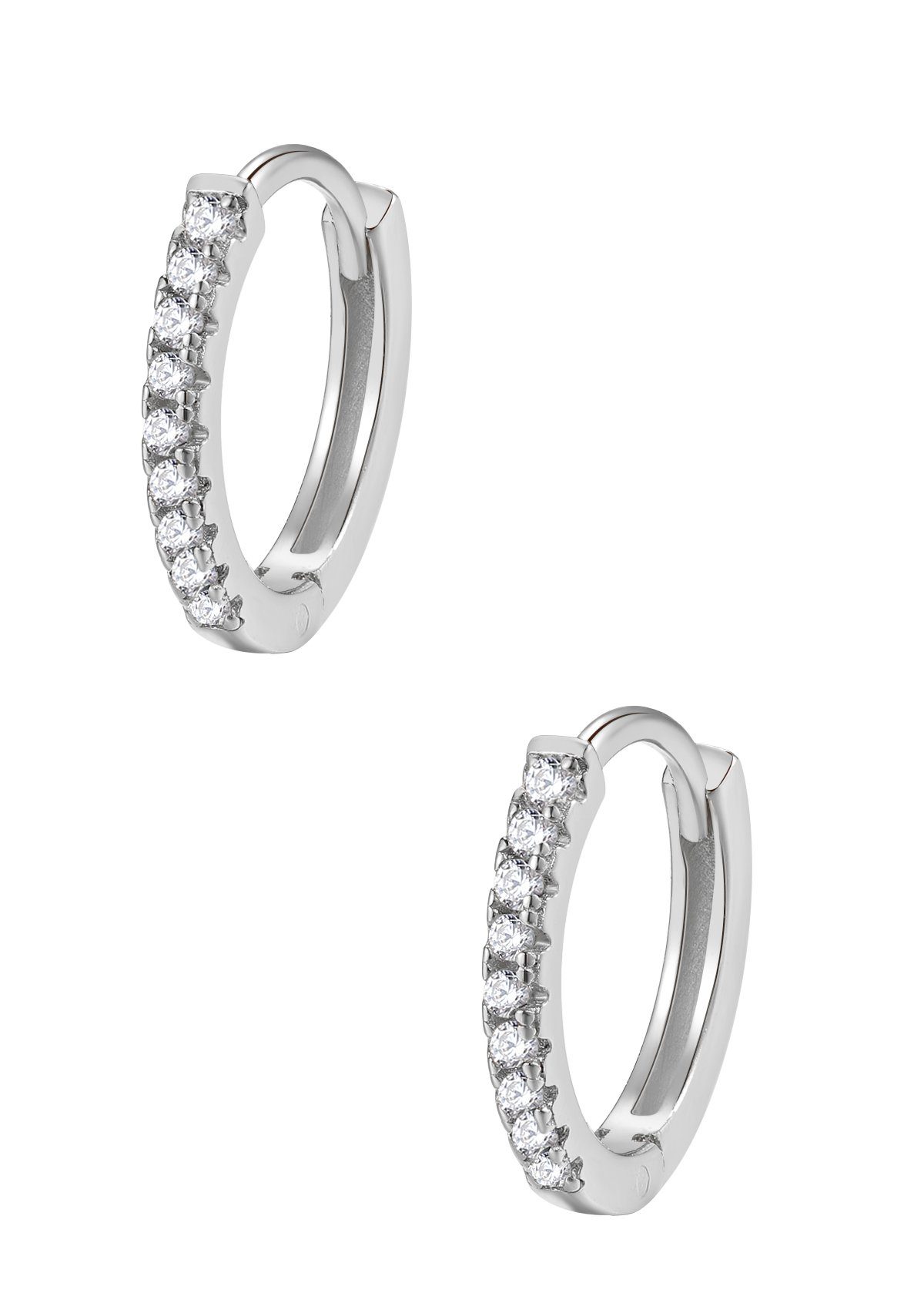 Hey Happiness Paar Creolen 925 Silber Kristalle Klein Mittel Groß, 18K Rosé günstig online kaufen