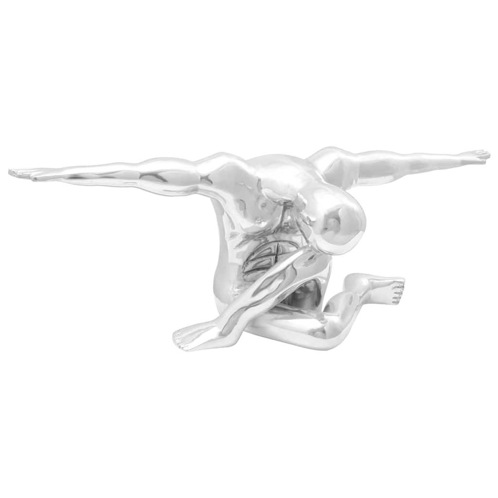 vidaXL Skulptur Skulptur Silber 91,5 x 32 x 33 cm Aluminium (1 St)