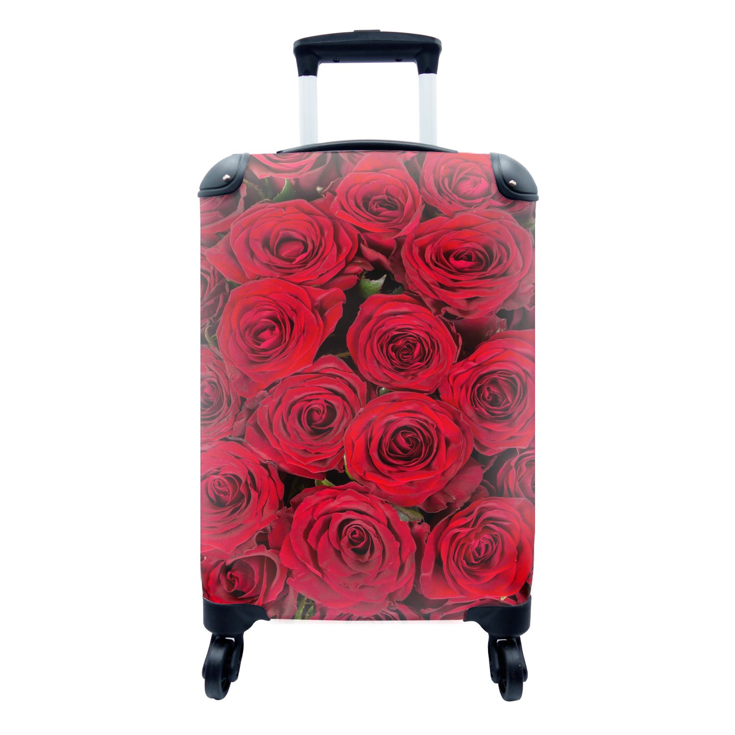 Ferien, Blumen - Reisekoffer mit Reisetasche rollen, 4 - MuchoWow Handgepäckkoffer für Trolley, Rollen, Handgepäck Rosen Blumenstrauß,
